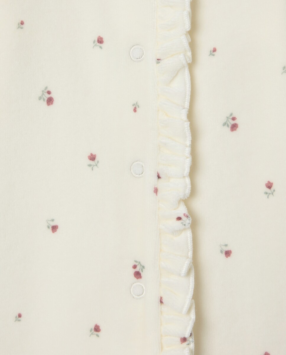 Pijama de bebé con jaretilla Blanco roto-3