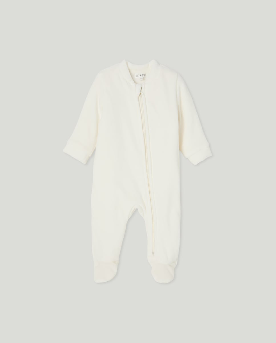 Pijama de bebé con cremallera gordito 120 Crudo-1