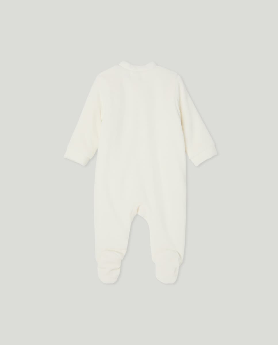 Pijama de bebé con cremallera gordito 120 Crudo-2