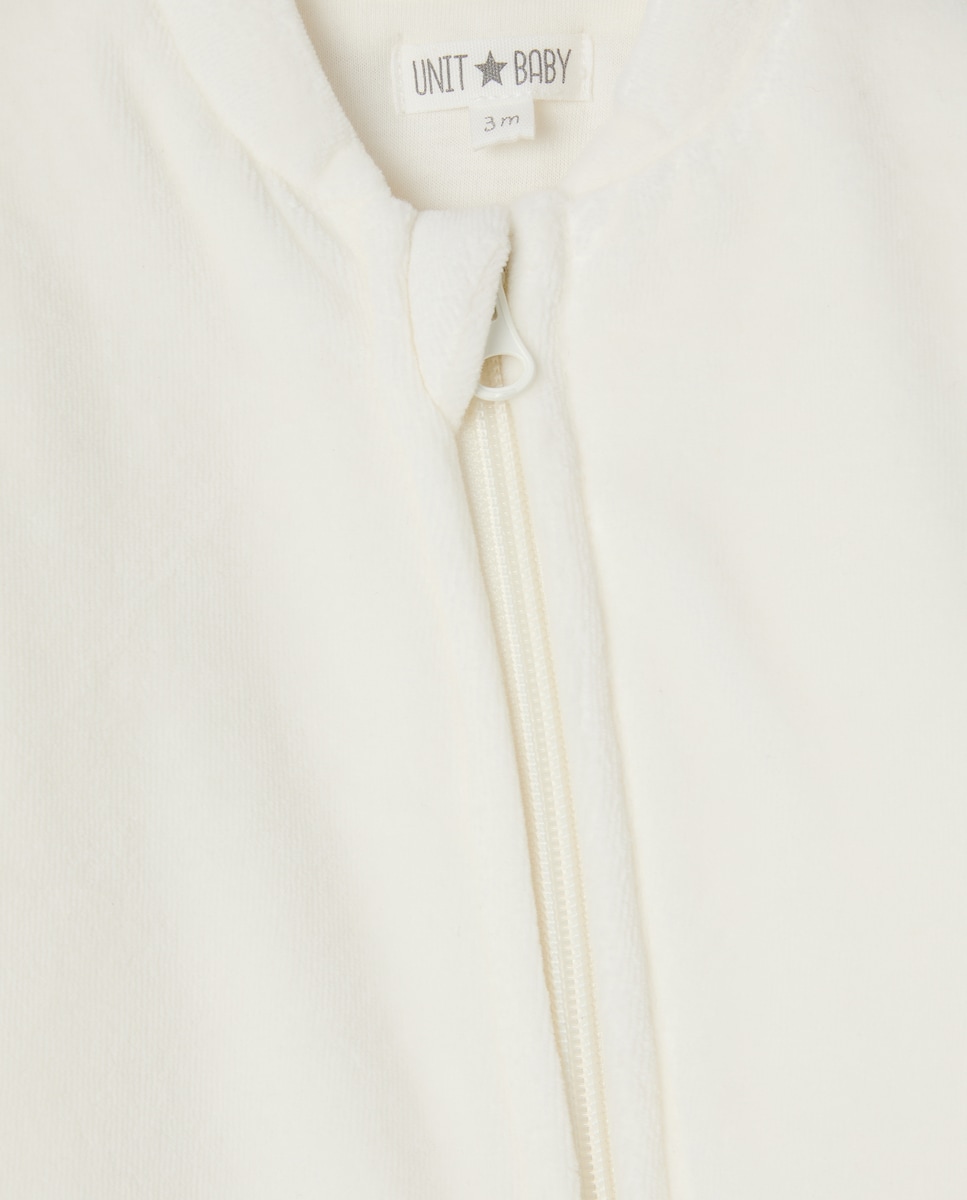 Pijama de bebé con cremallera gordito 120 Crudo-3