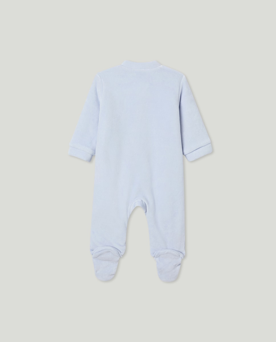 Pijama de bebé con cremallera gordito 500 VERDE-2