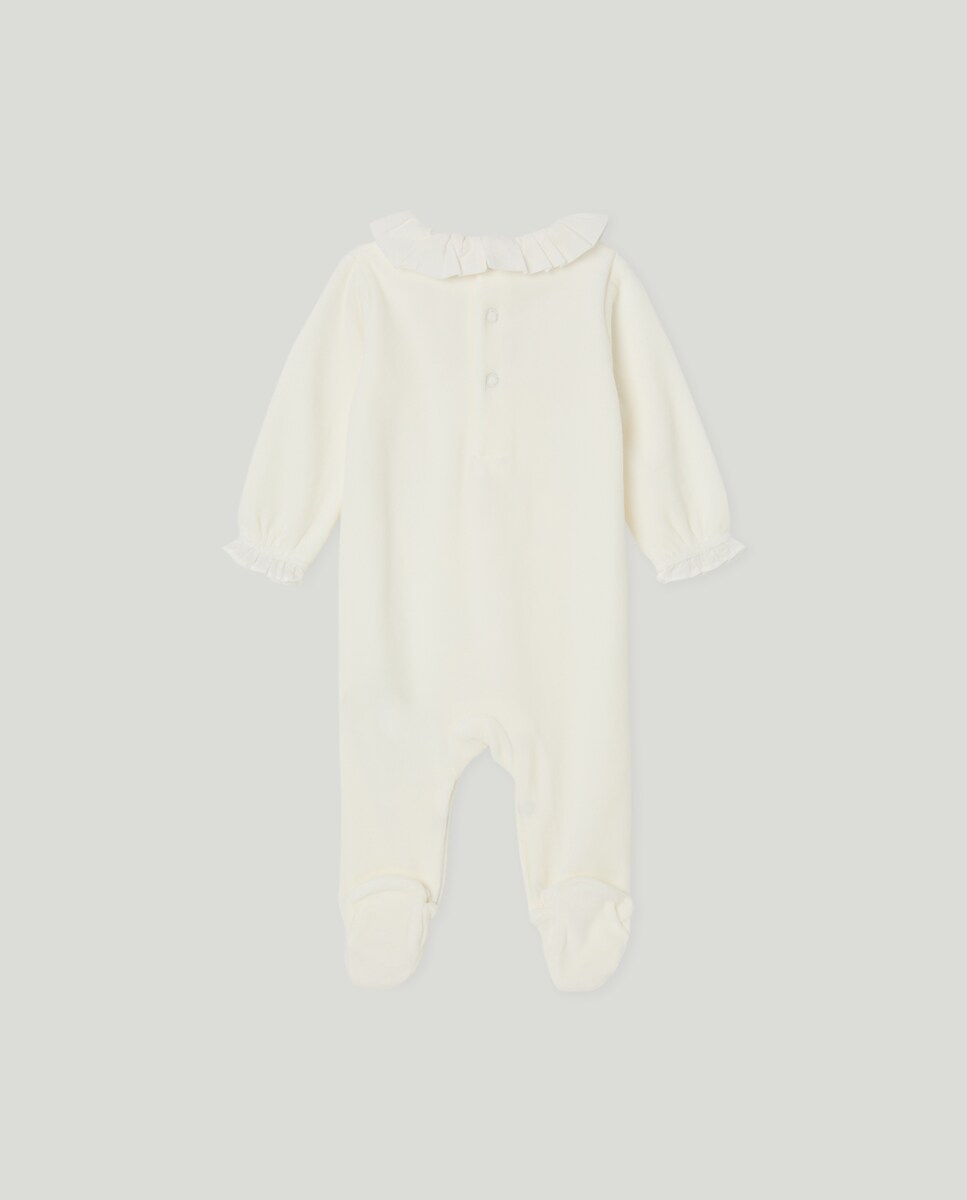 Pijama de bebé con nido de abeja 120 Crudo-2