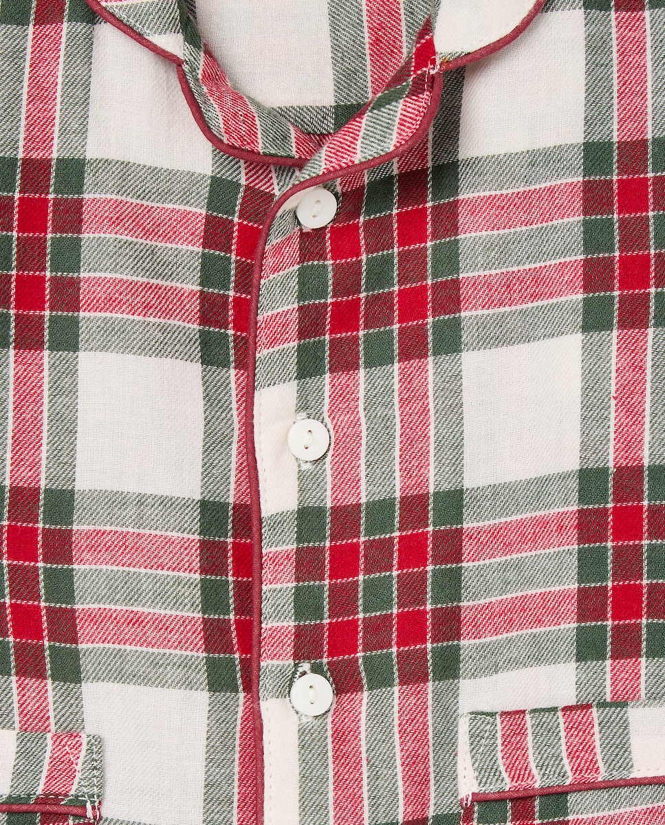 Pijama de bebé de franela de Navidad 600 Rojo-3