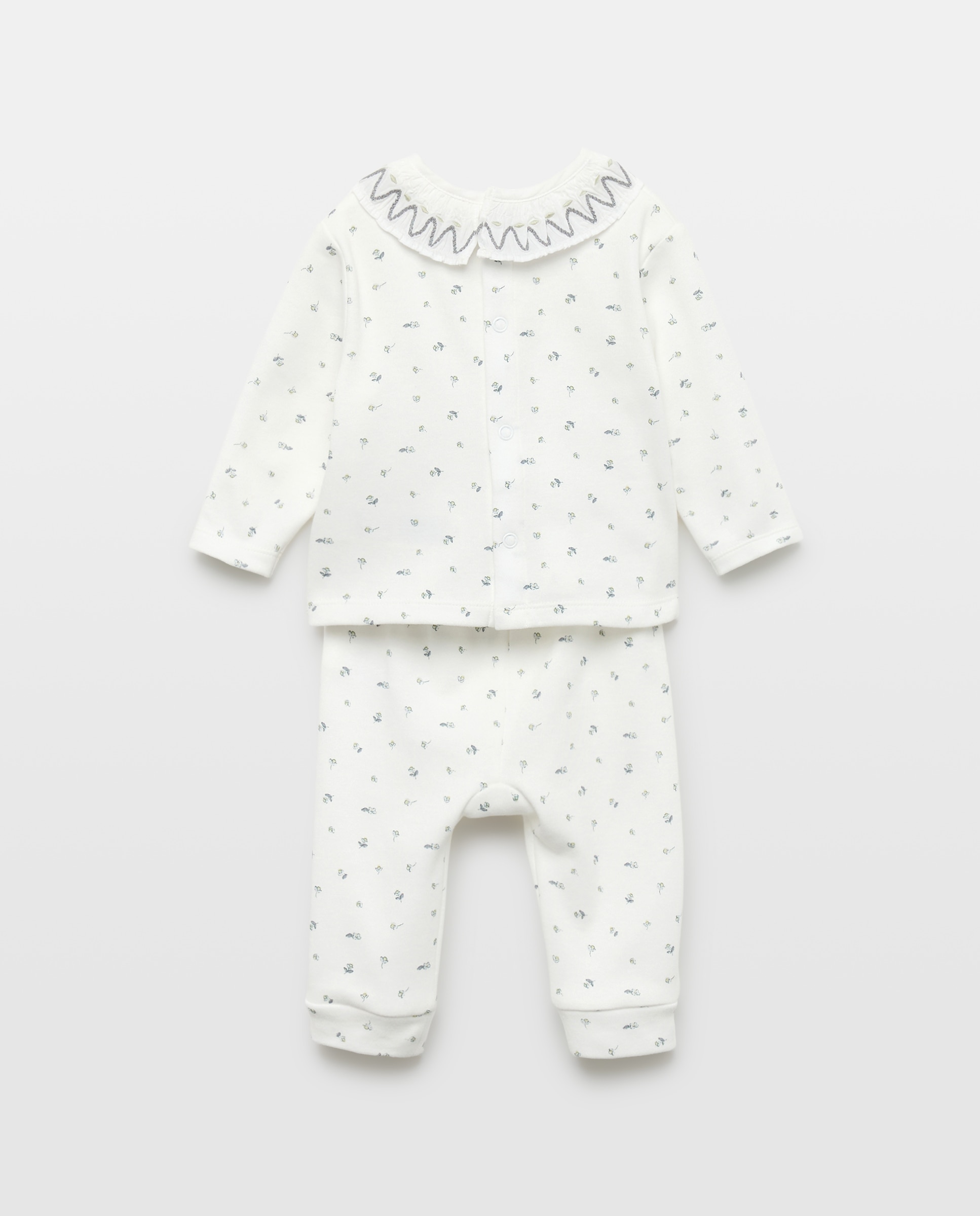 Pijama de bebé de 2 piezas Blanco roto-2