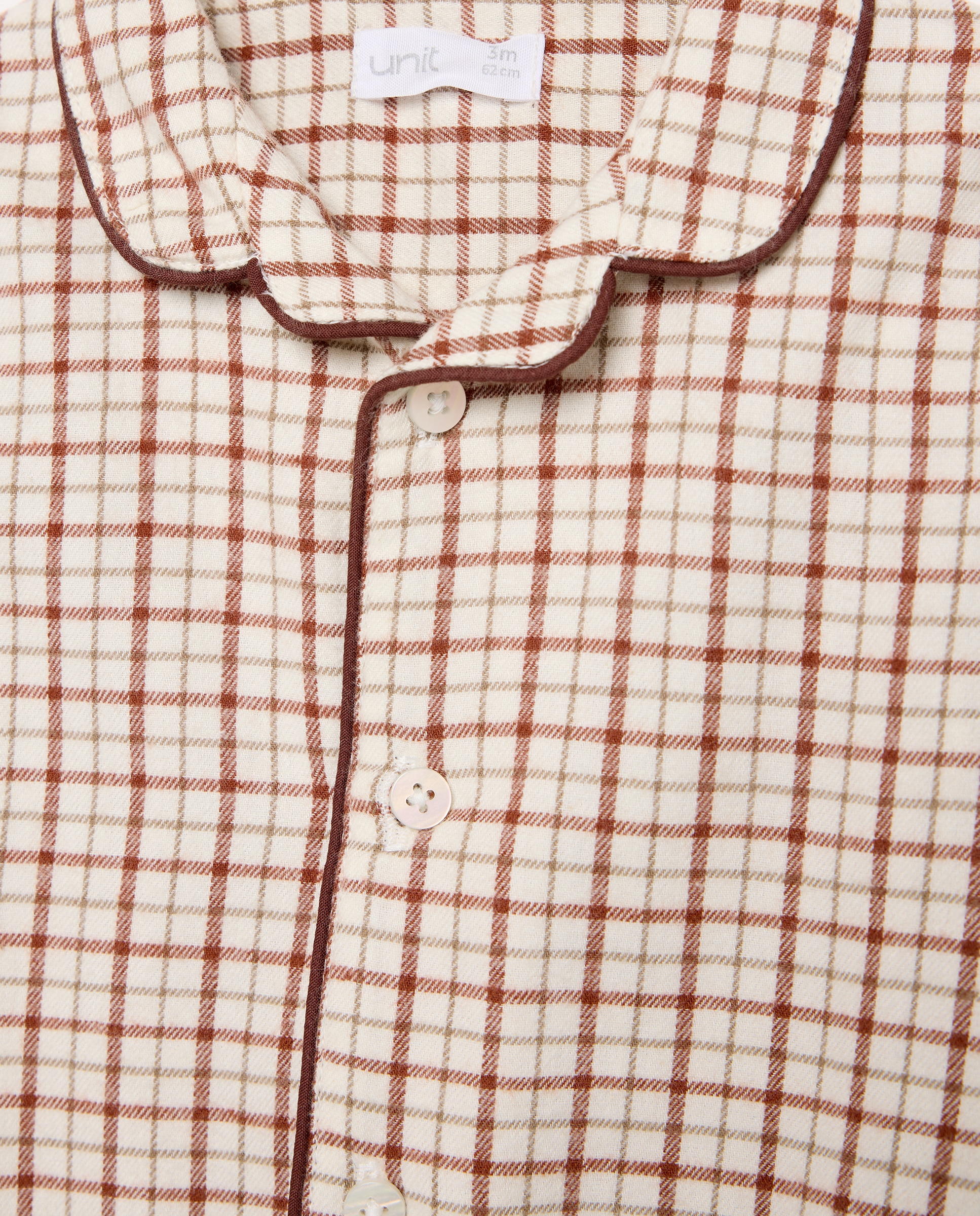 Pijama de bebé de franela Blanco roto-3