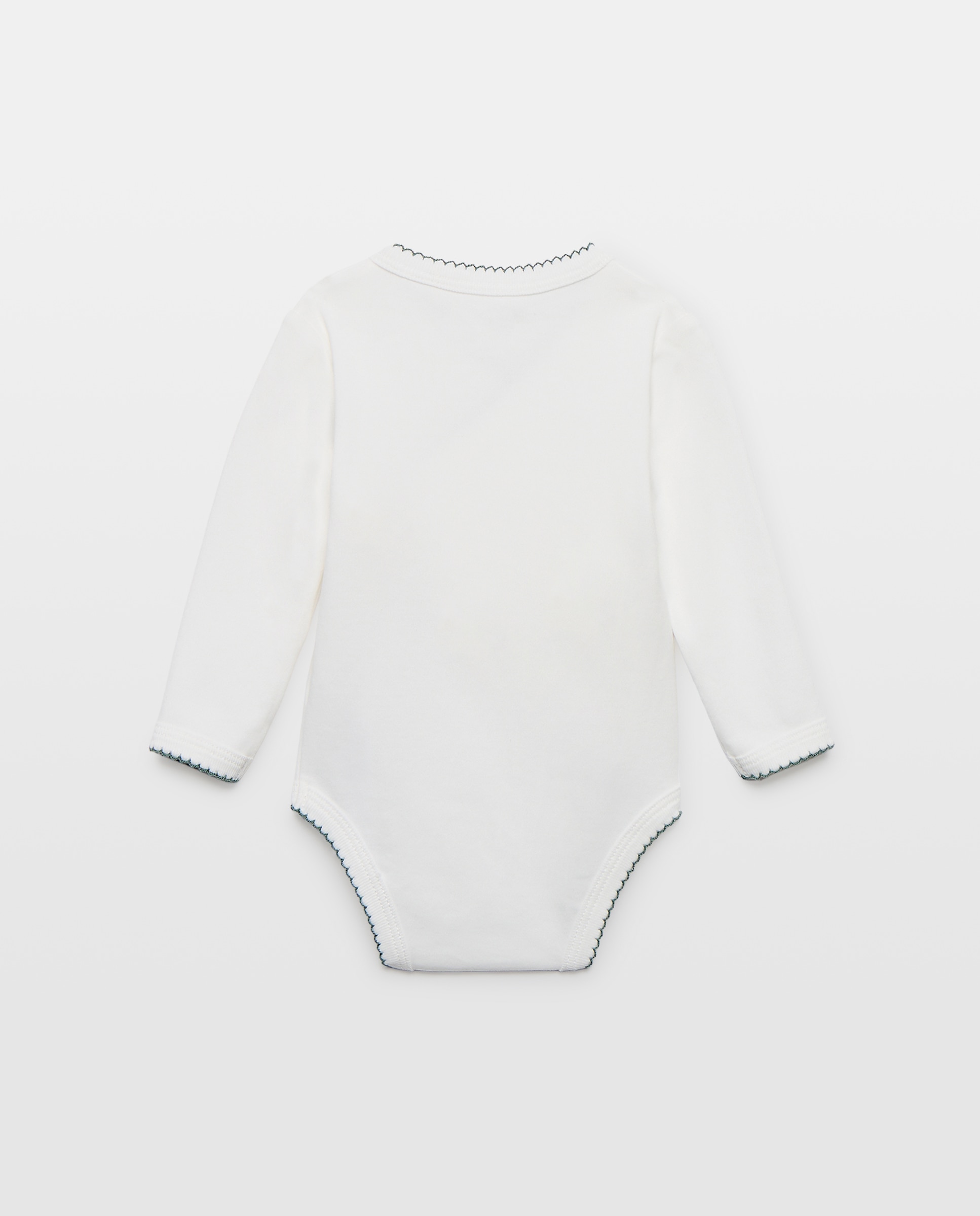 Pack de 2 bodies de bebé cruzados Blanco roto-2