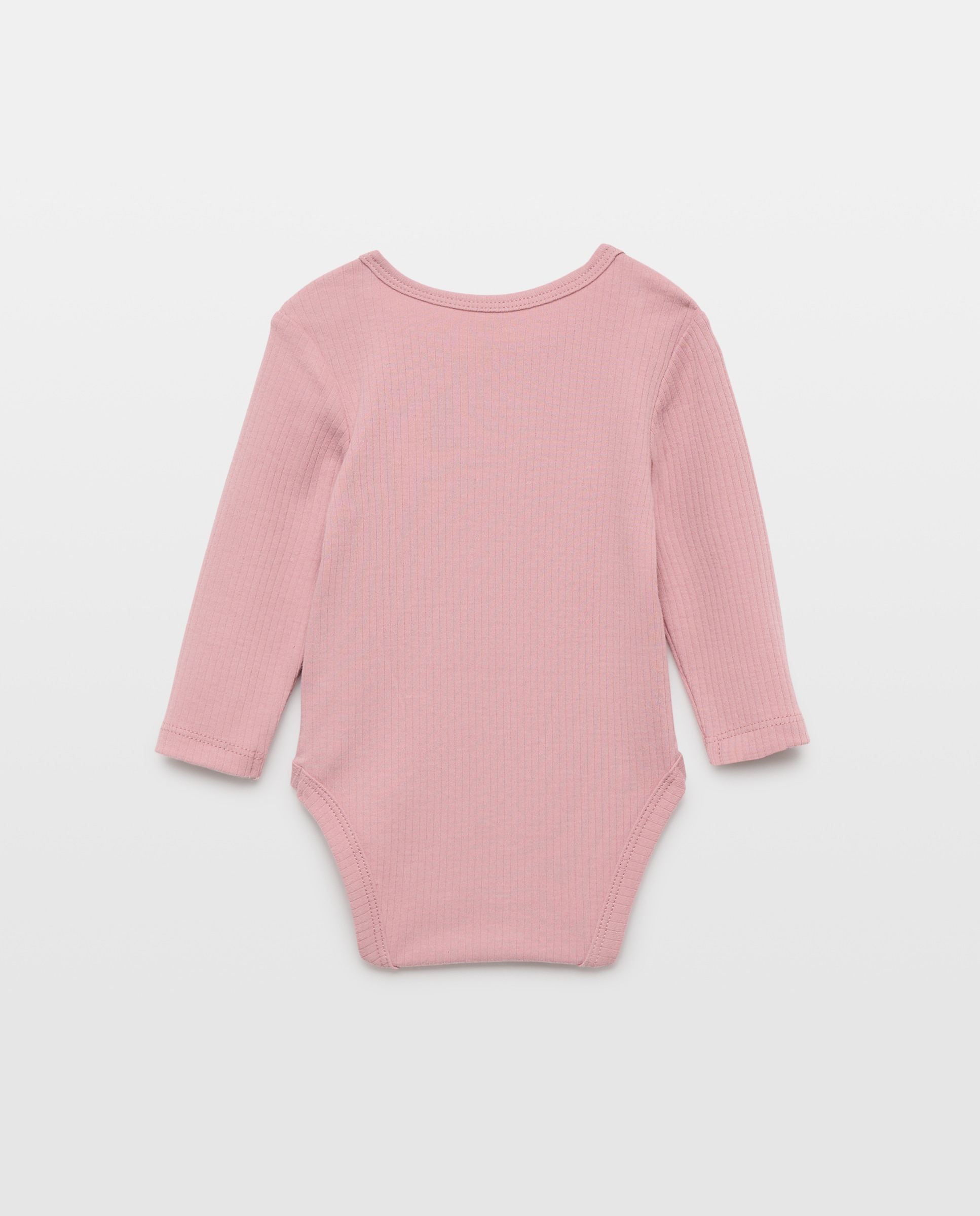 Pack de 3 bodies de bebé de manga larga 200 Rosa-2