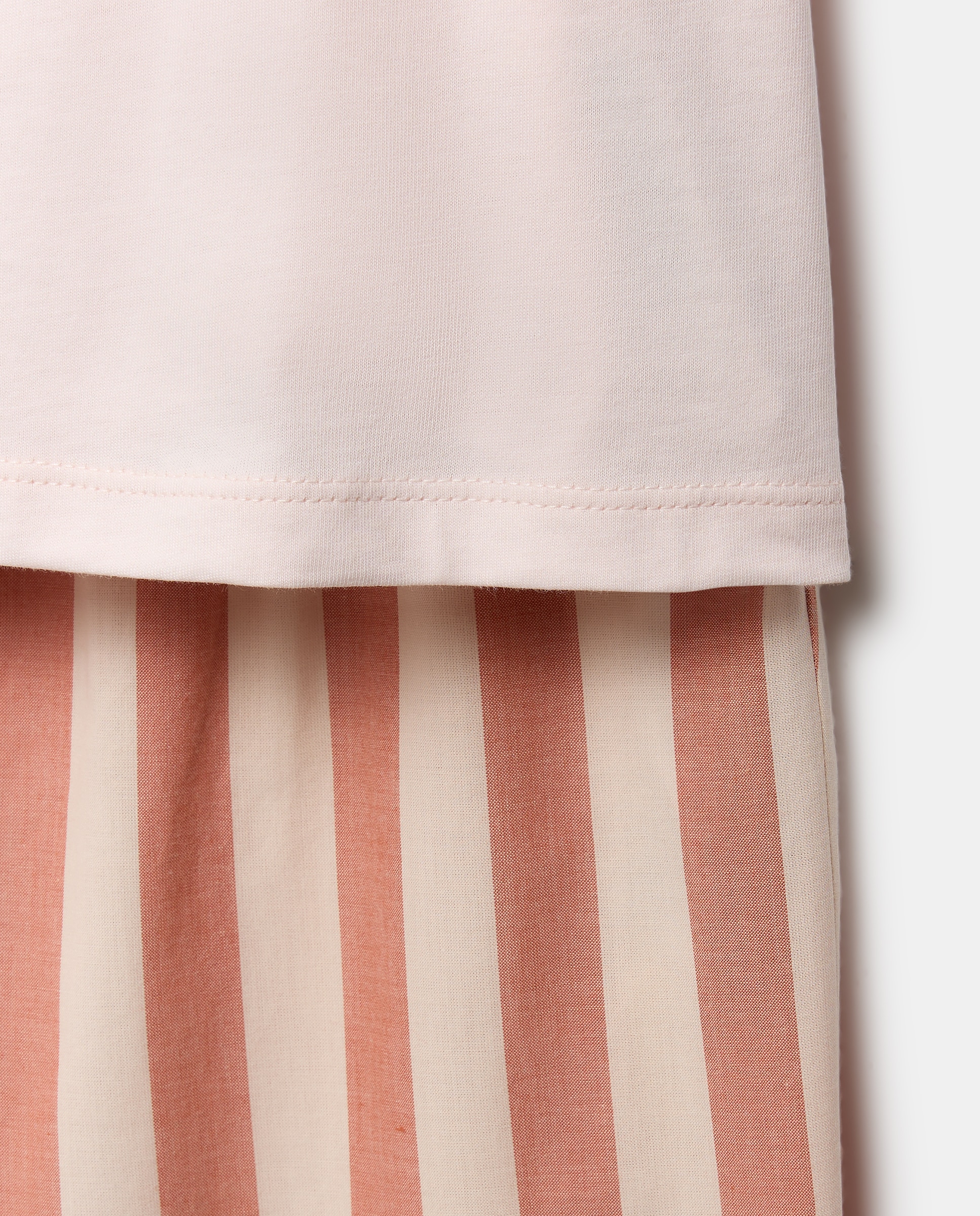 Pijama de niña pantalón largo camiseta manga corta 200 Rosa-3