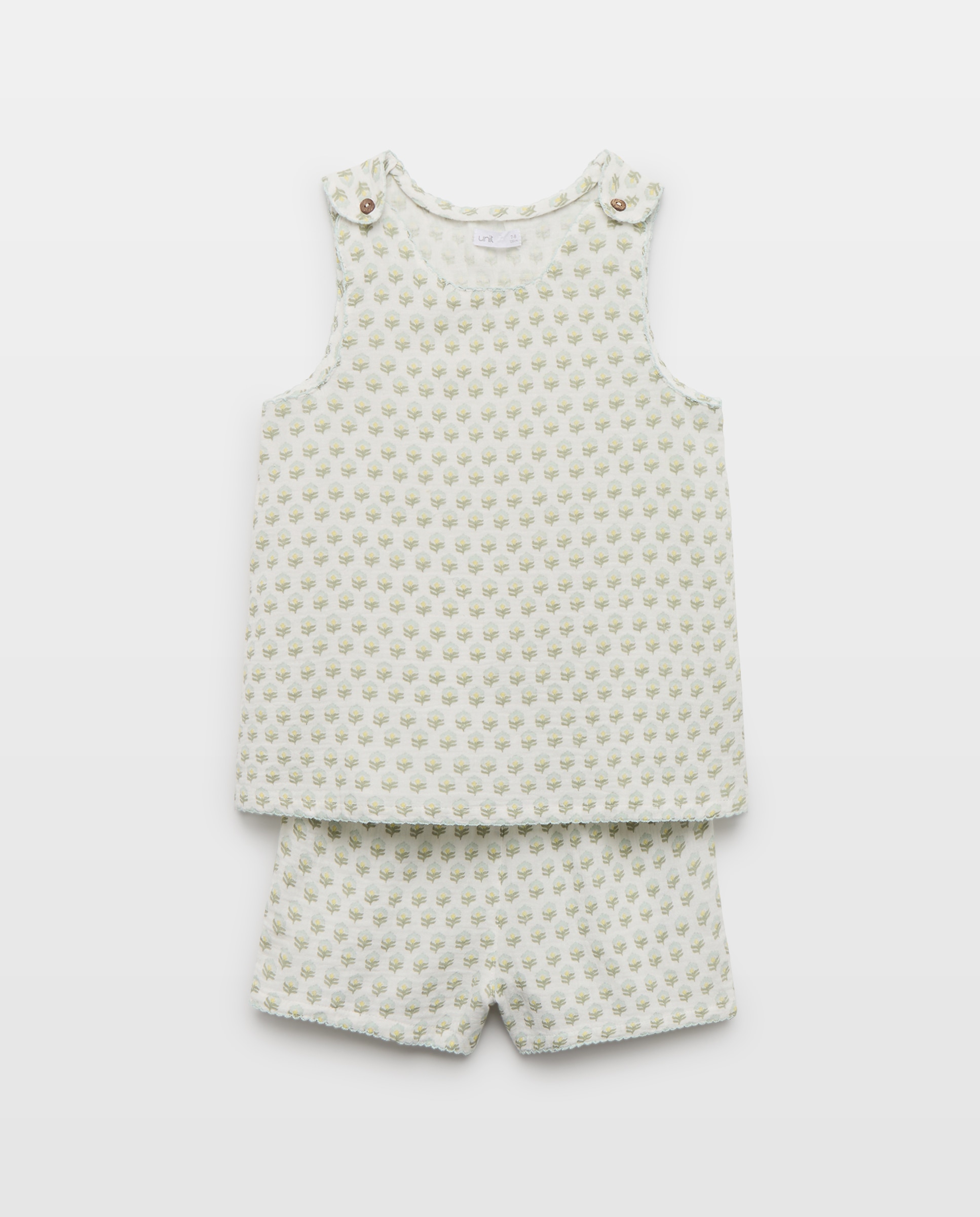 Imagen 0 de Pijama de niña de gasa corto estampado