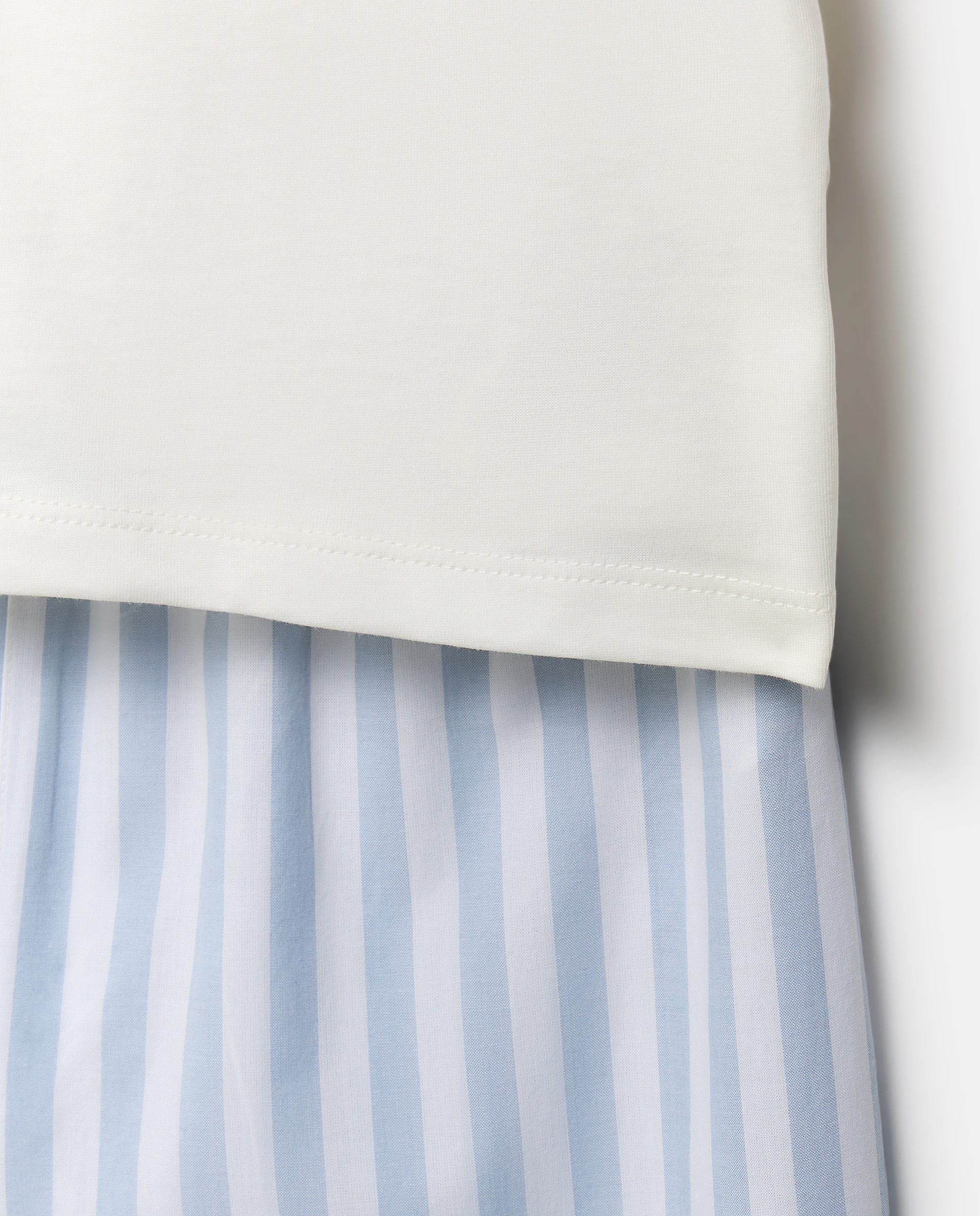 Pijama de niño pantalón largo camiseta manga corta Blanco roto-3