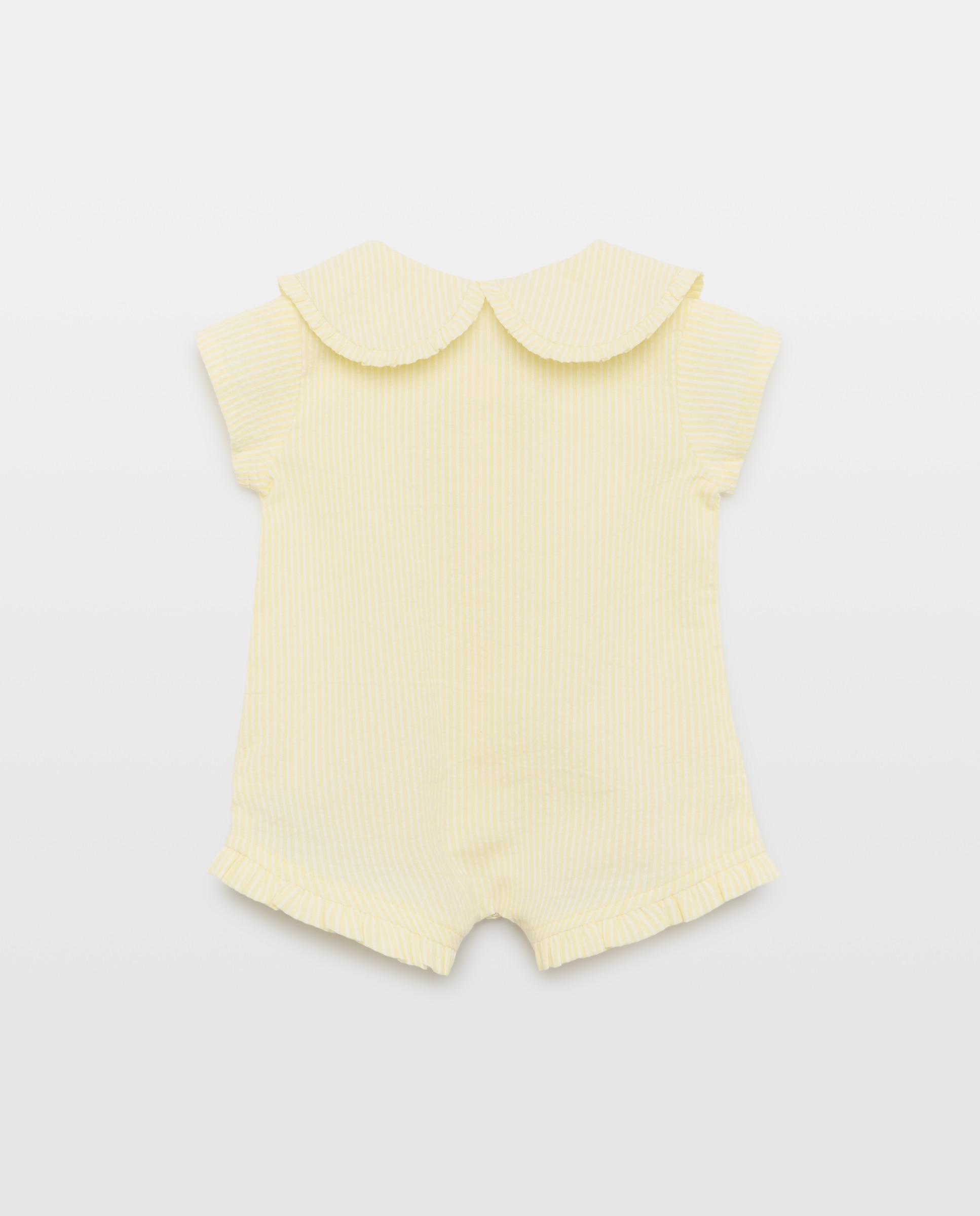 Pijama de bebé corto seersucker 310 Amarillo claro-2
