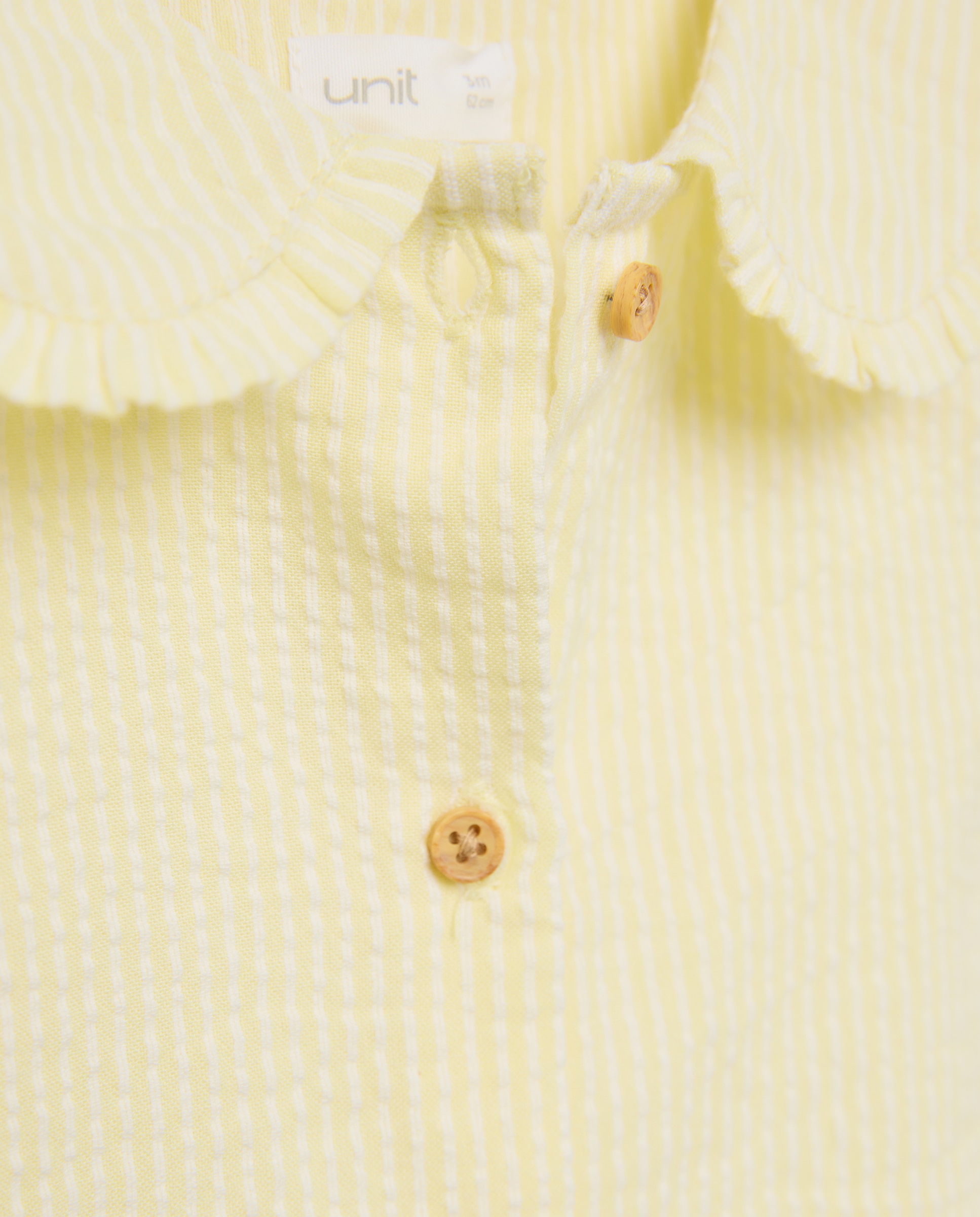 Pijama de bebé corto seersucker 310 Amarillo claro-3