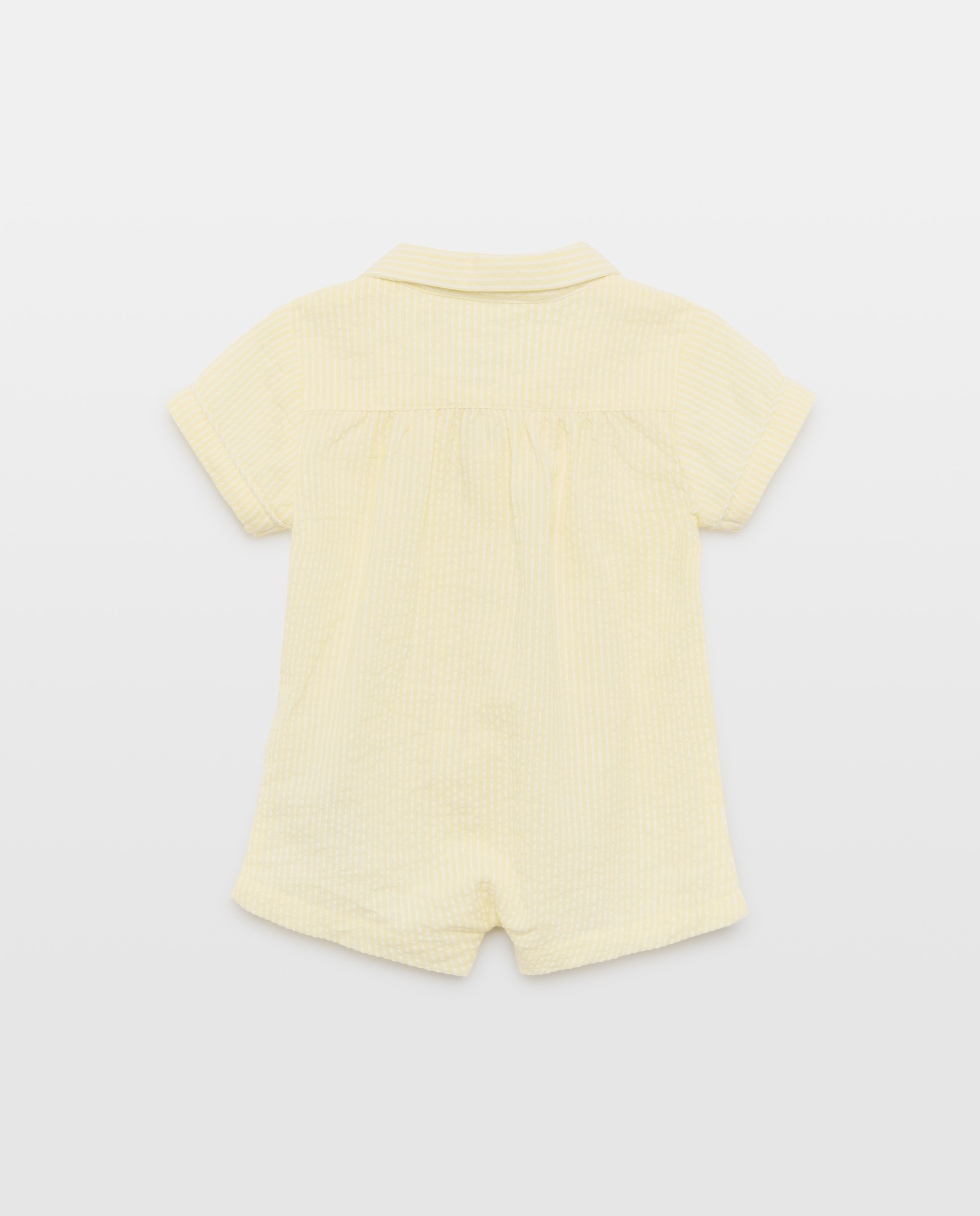 Pijama de bebé corto seersucker 310 Amarillo claro-2