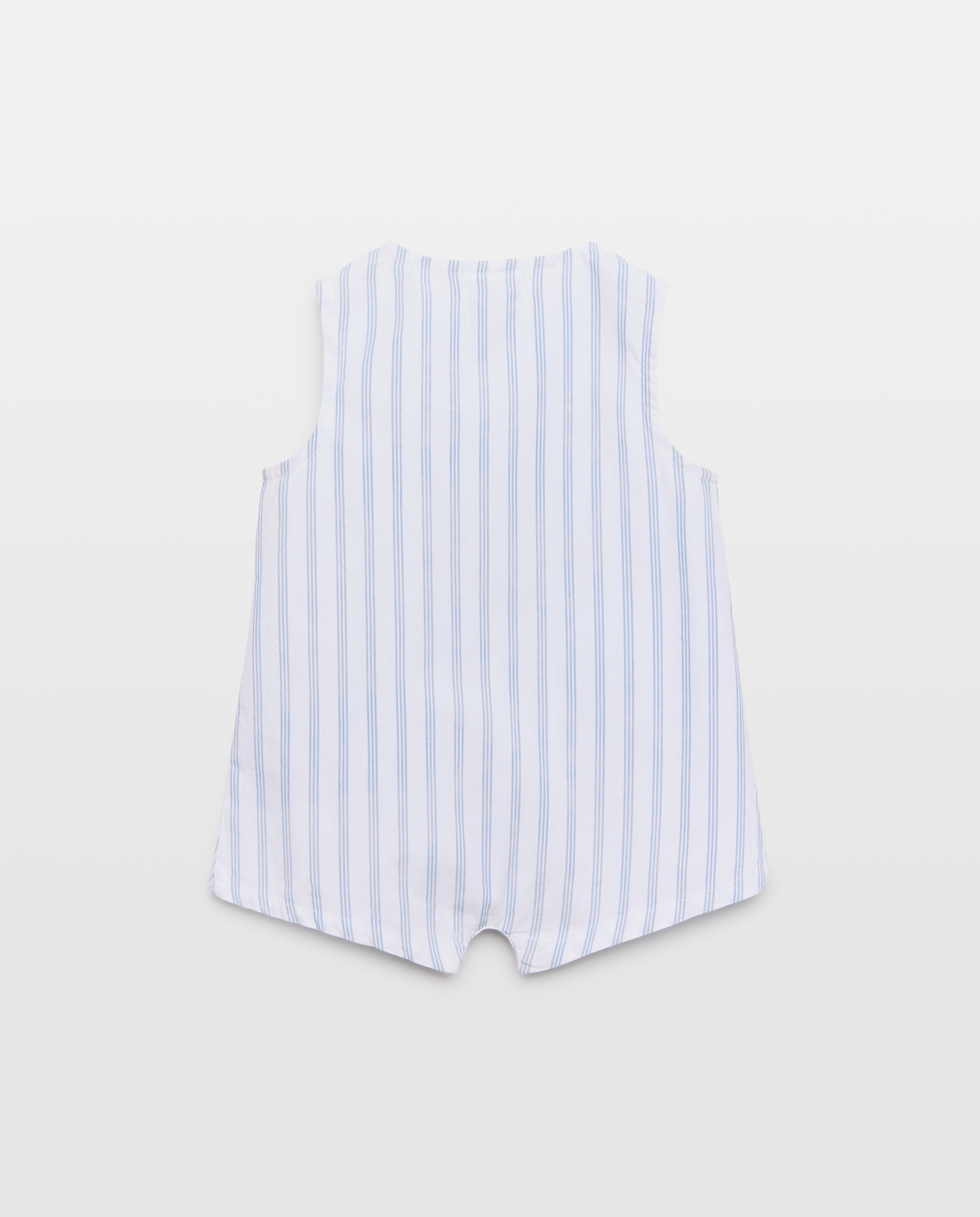 Pijama de bebé corto sin mangas 400 Azul-2