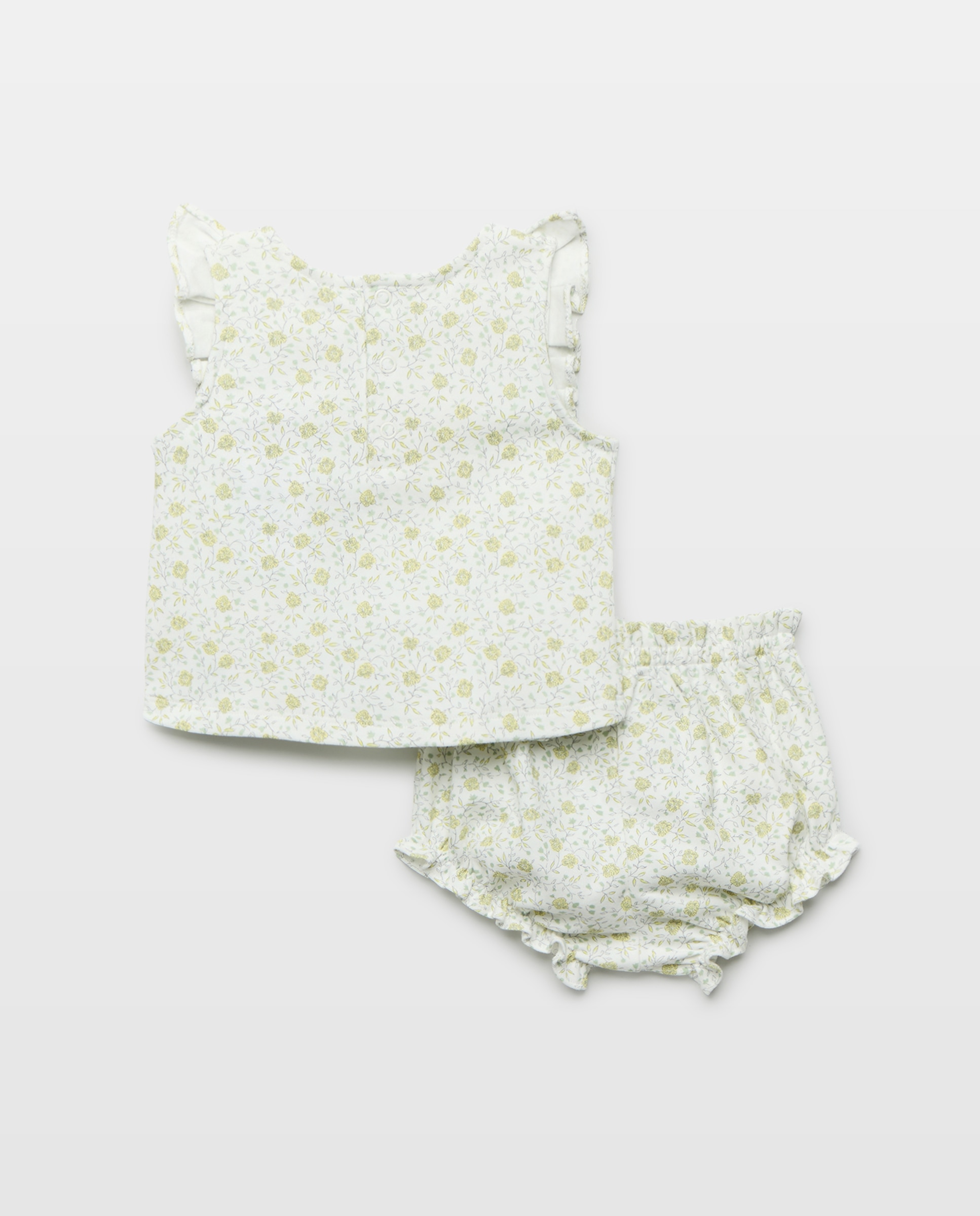 Set de bebé 2 piezas flores 300 Amarillo-2