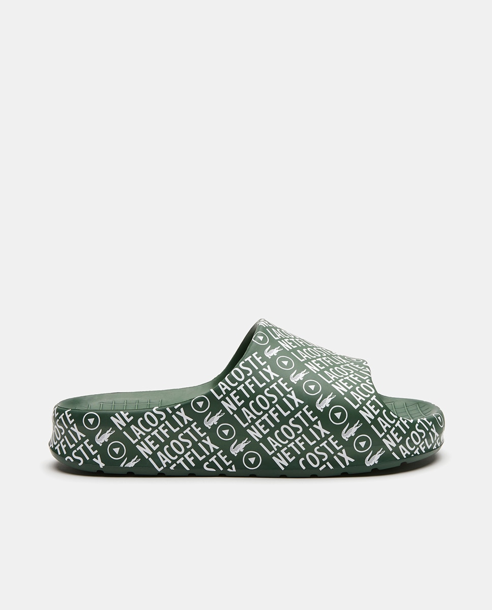 Imagen 1 de Chanclas Lacoste × Netflix Serve Slide 2.0 de hombre en material sintético Verde