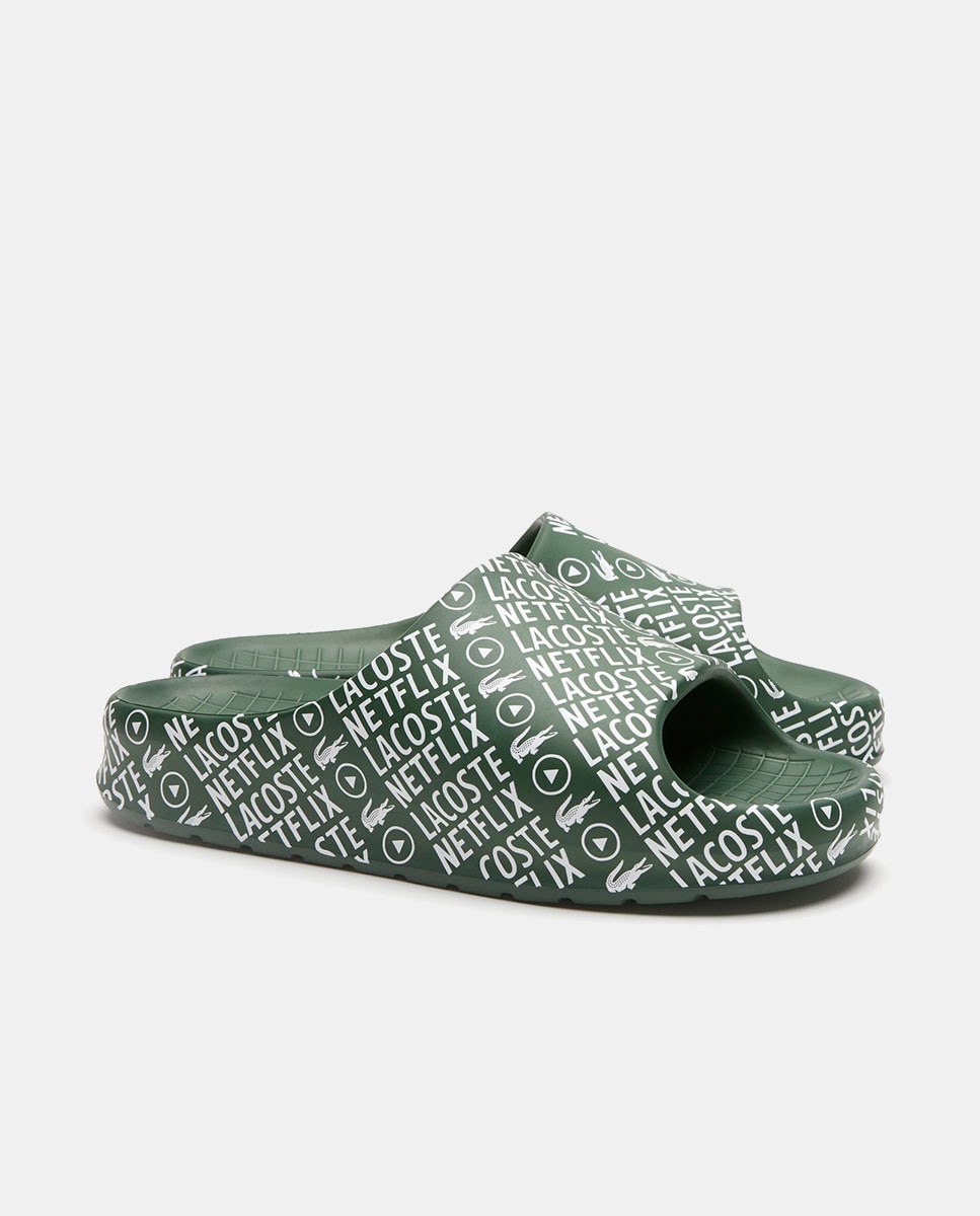 Imagen 2 de Chanclas Lacoste × Netflix Serve Slide 2.0 de hombre en material sintético - Verde Verde