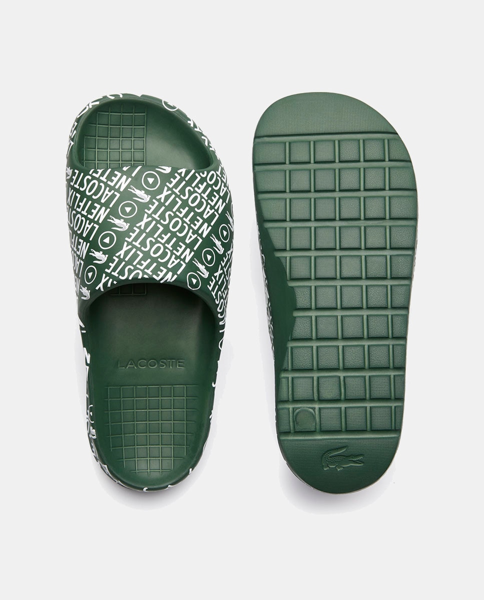 Imagen 3 de Chanclas Lacoste × Netflix Serve Slide 2.0 de hombre en material sintético - Verde Verde
