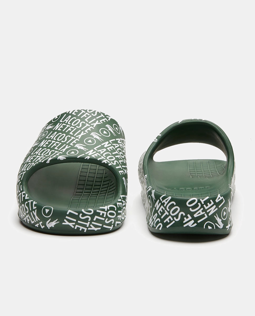 Imagen 4 de Chanclas Lacoste × Netflix Serve Slide 2.0 de hombre en material sintético - Verde Verde