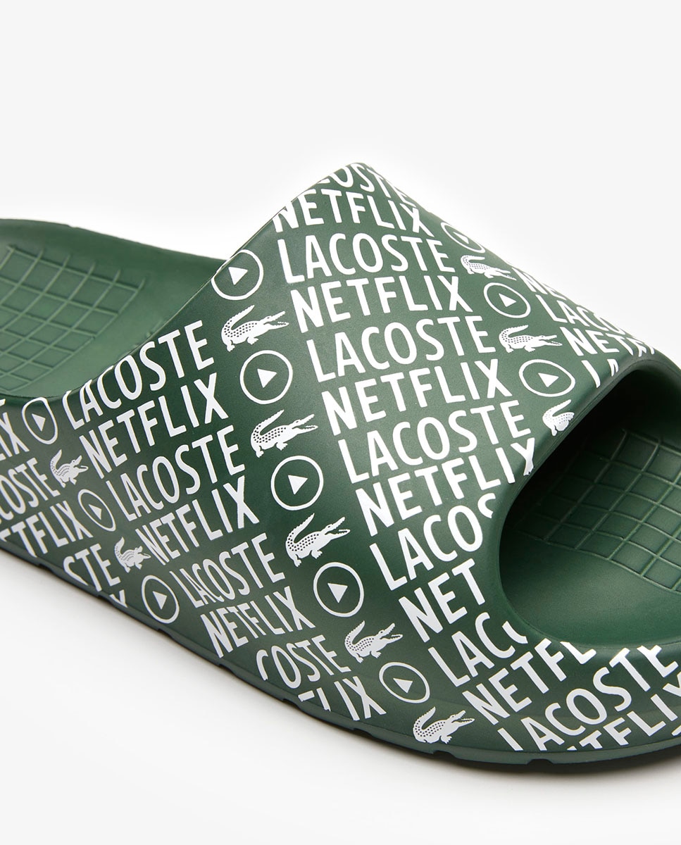 Imagen 5 de Chanclas Lacoste × Netflix Serve Slide 2.0 de hombre en material sintético - Verde Verde