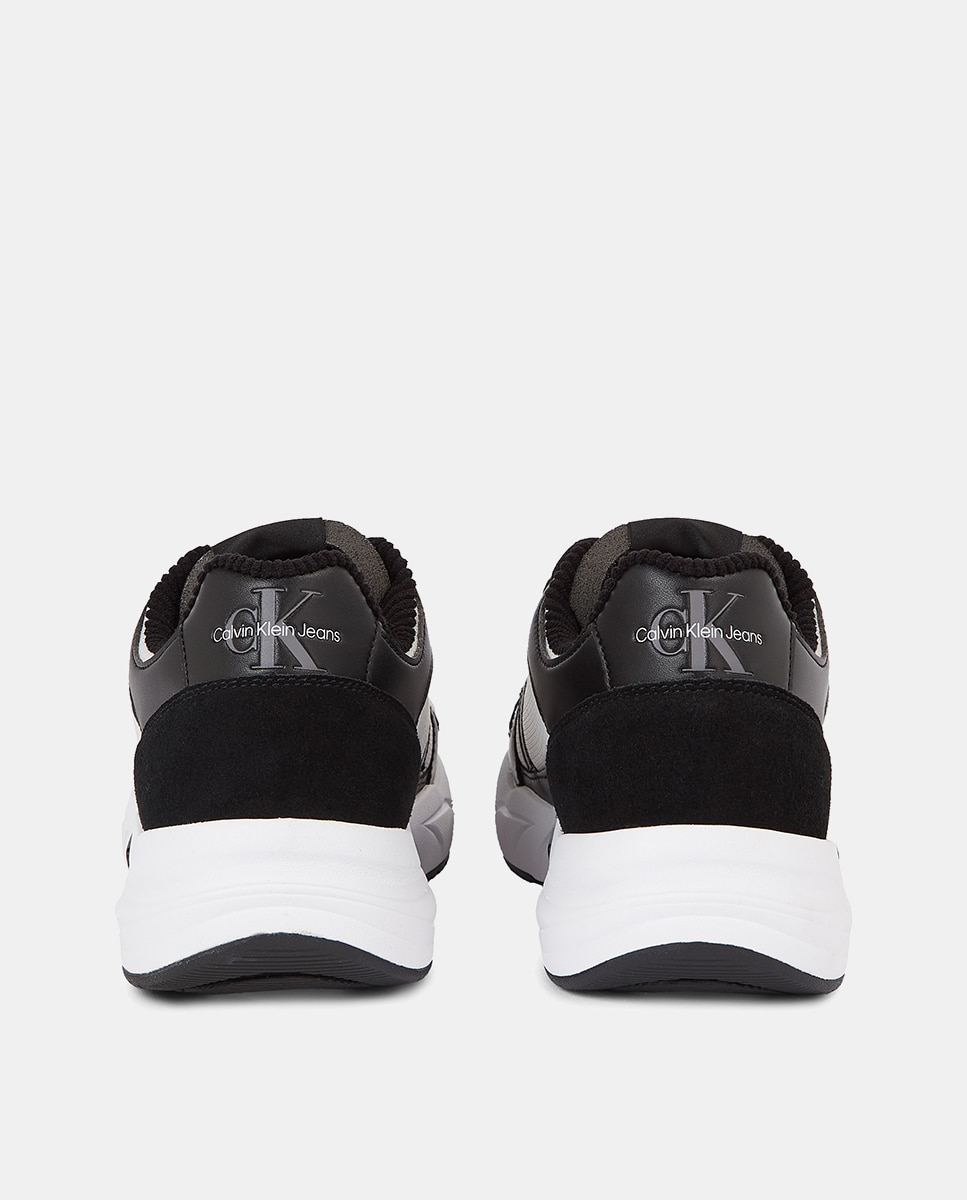 Zapatillas de hombre en piel - Calvin Klein Jeans - Negro Negro-5