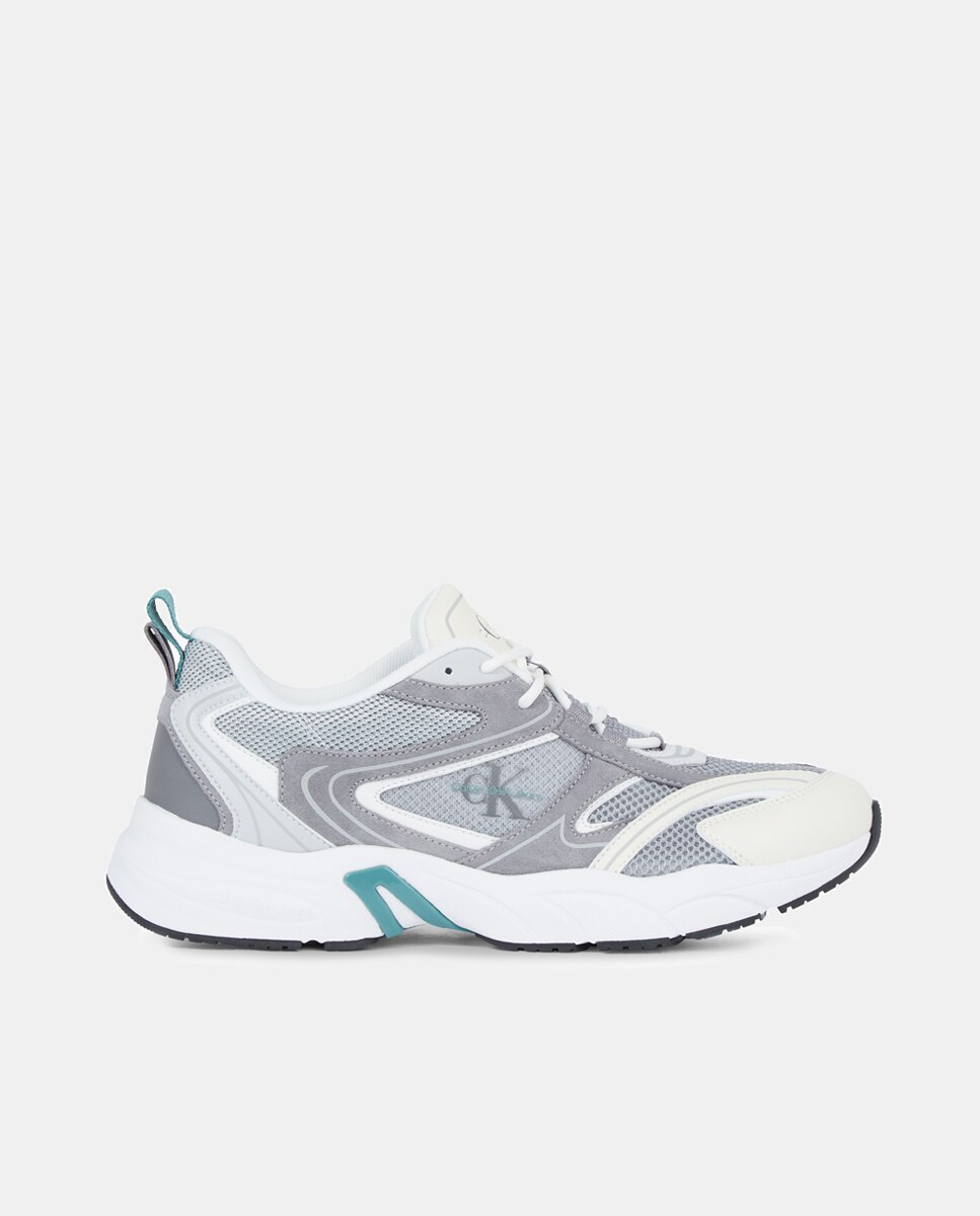Imagen 0 de Zapatillas de hombre tipo running bajas en piel Gris claro