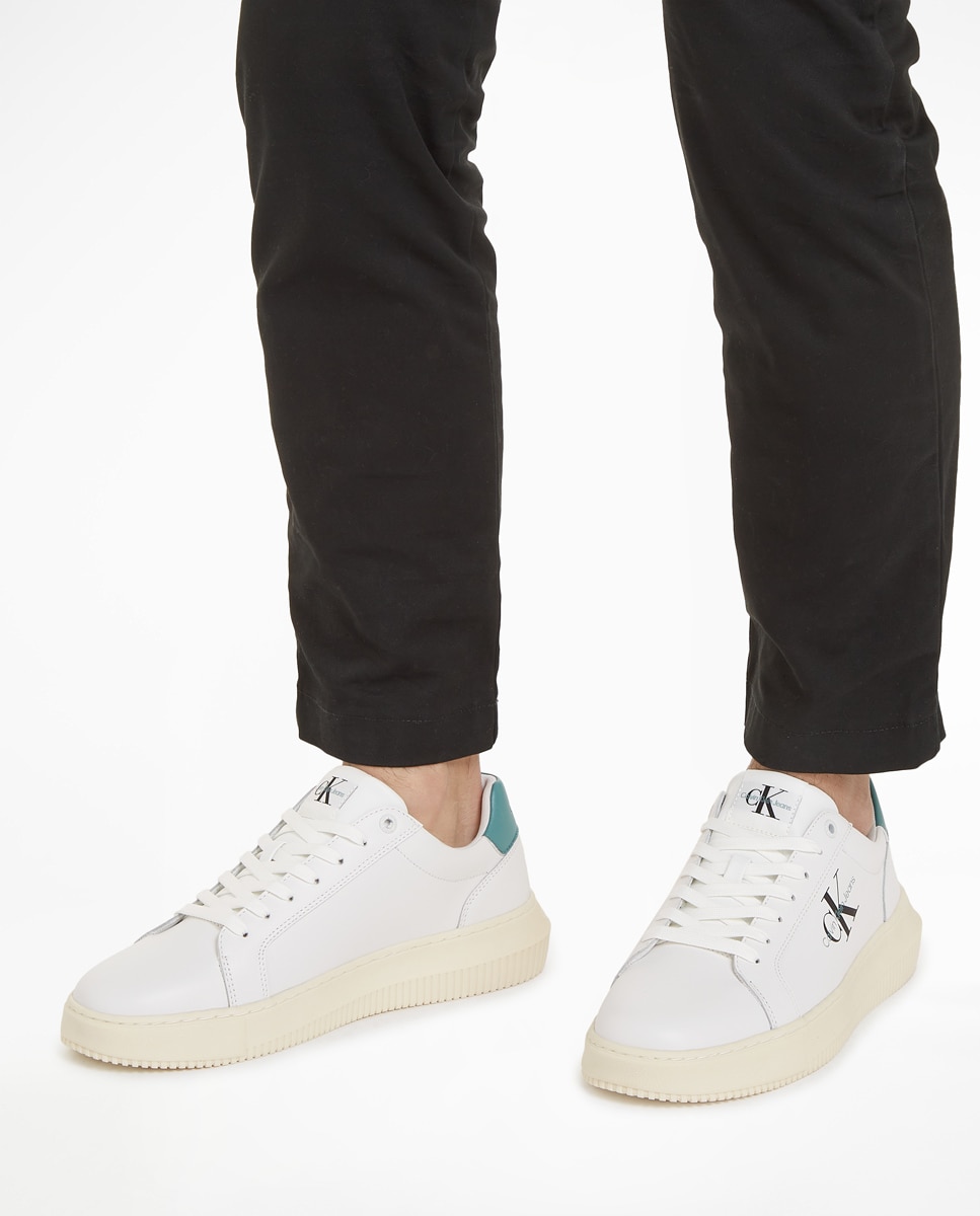 Zapatilla chunky de piel Calvin Klein Jeans - Azul Azul-2