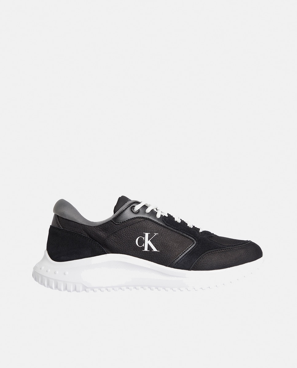 Calvin Klein - Zapatillas de hombre estilo runner de piel.
