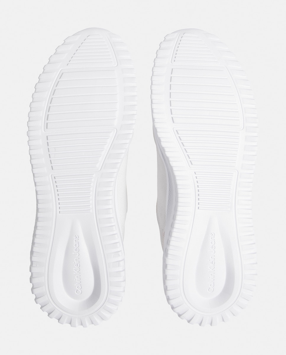 Sapatilhas Estilo Runner em Pele Branco-5