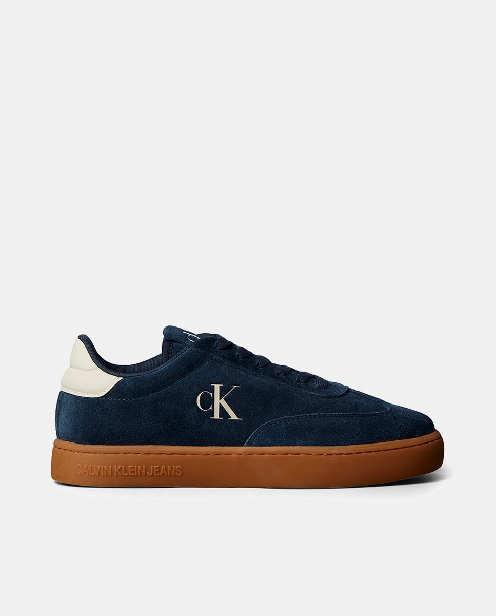 Zapatilla tipo casco de serraje - Calvin Klein - Azul oscuro Azul oscuro-1