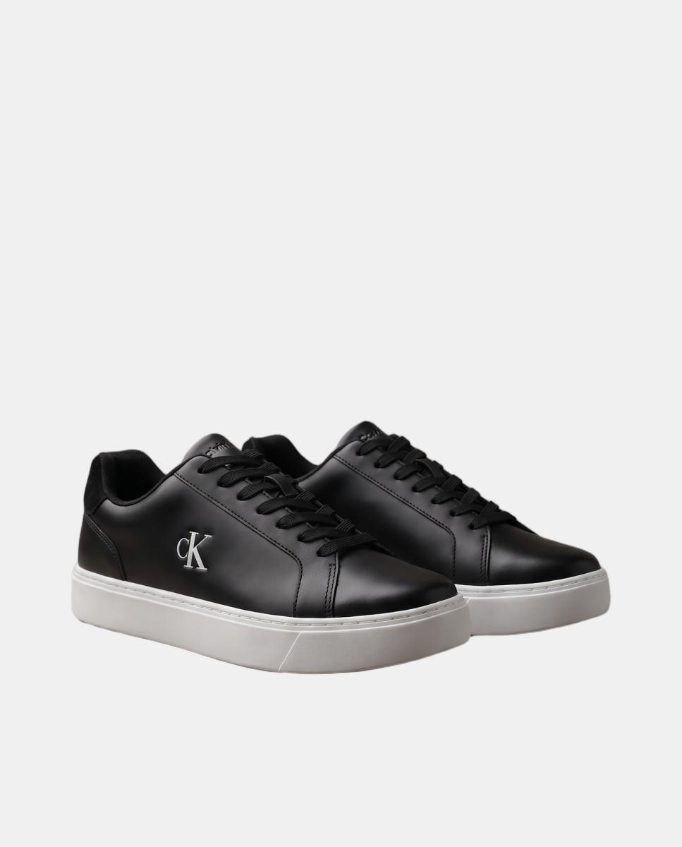Sapatilhas em Pele Preto-2