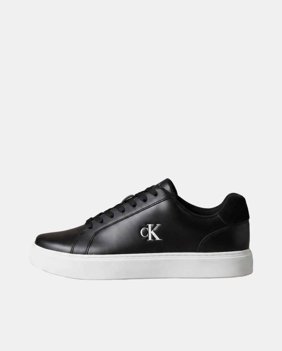 Sapatilhas em Pele Preto-6