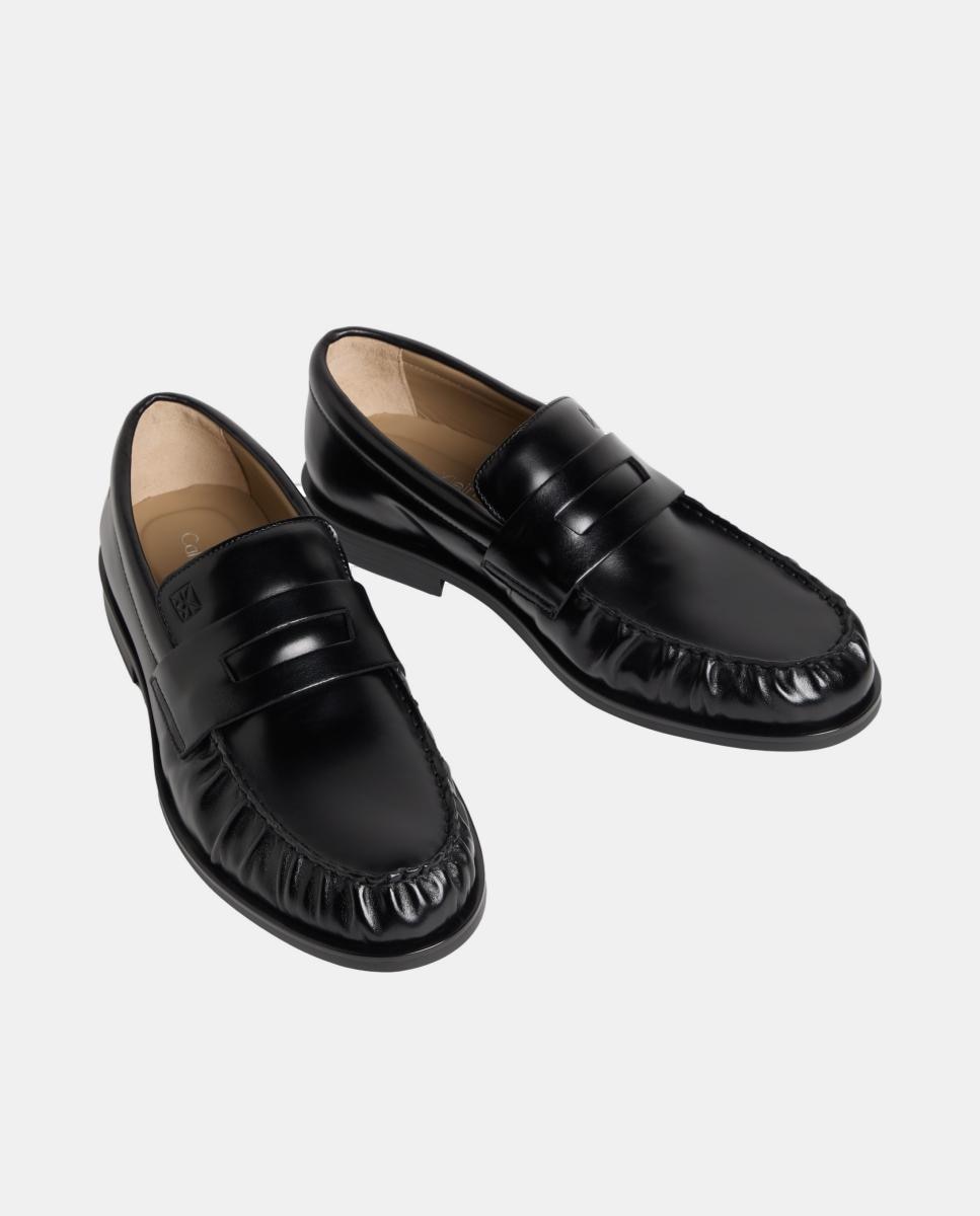 Mocassins em Pele Preto-2