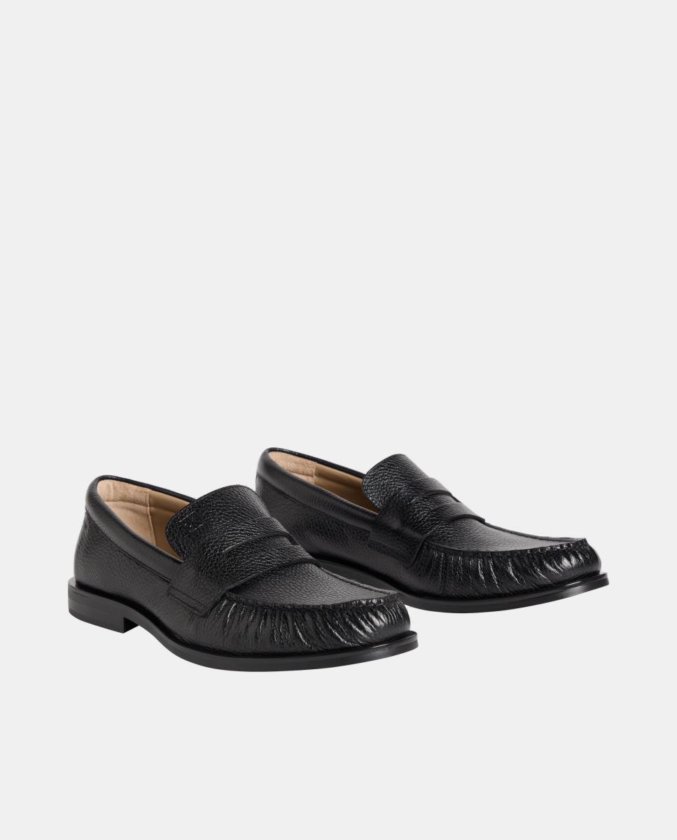 Mocassins em Pele Preto-2