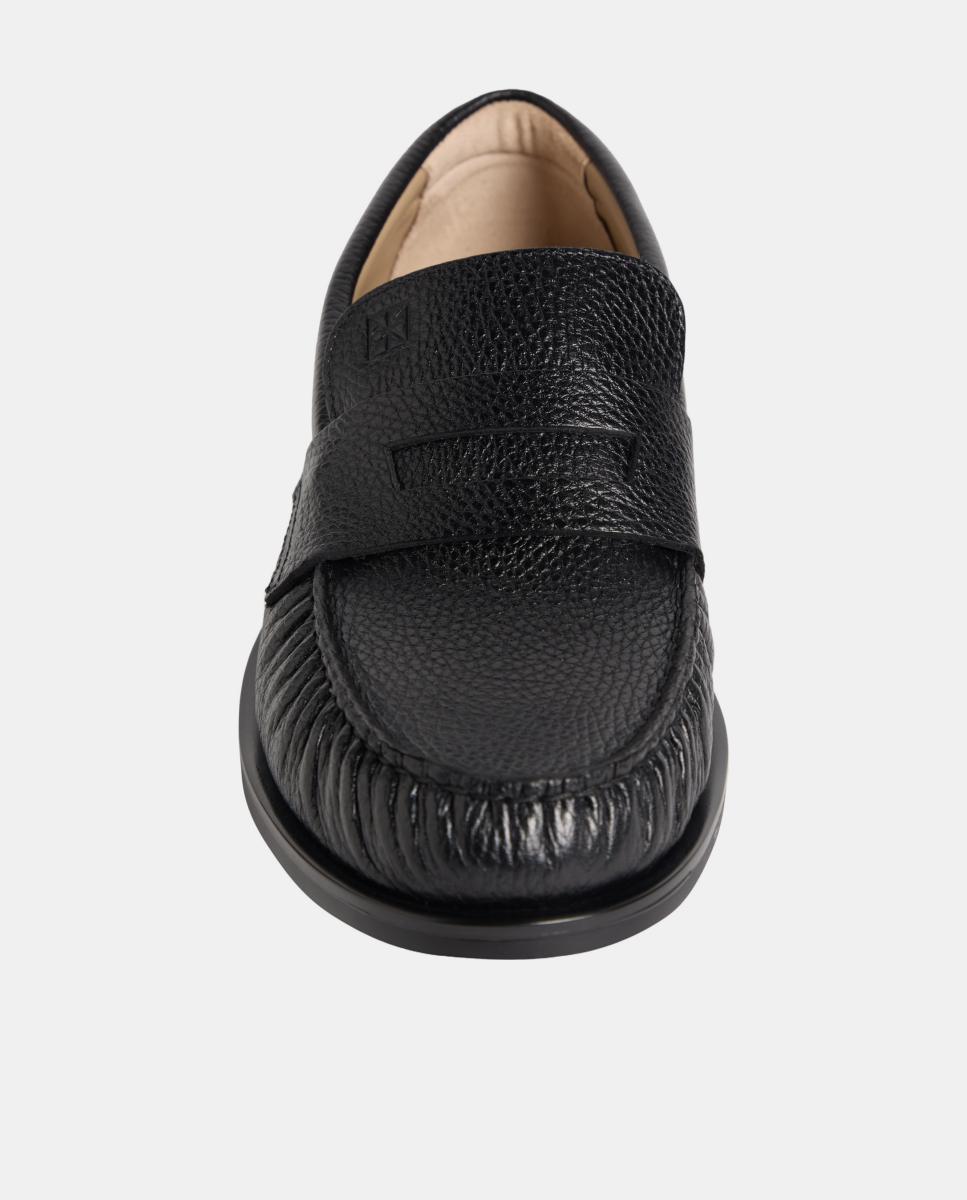 Mocassins em Pele Preto-4