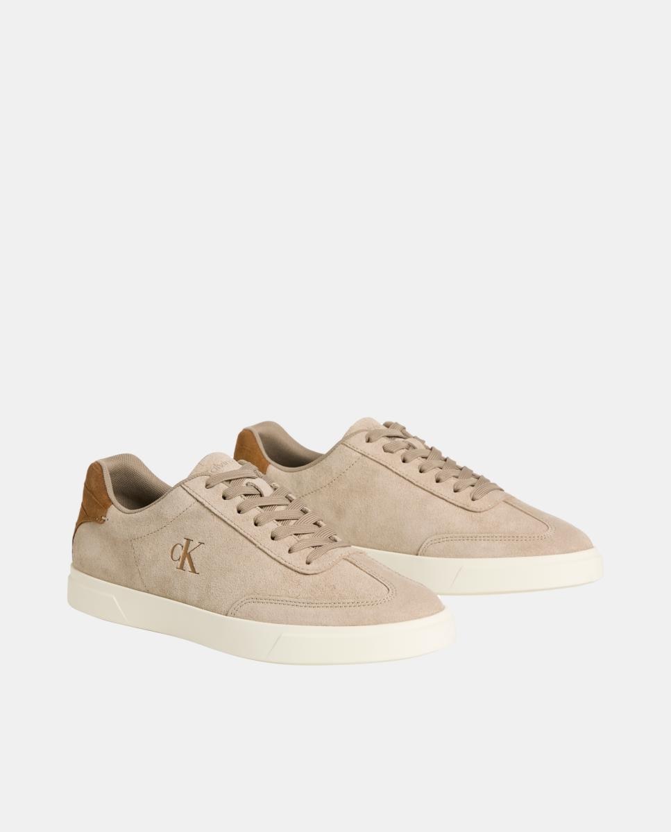 Zapatilla casco Calvin Klein de ante - Beige Beige-2