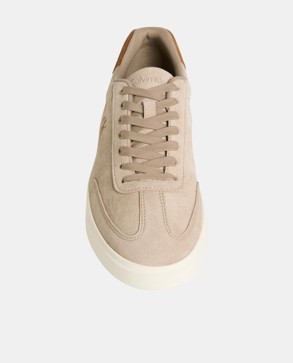 Zapatilla casco Calvin Klein de ante - Beige Beige-4