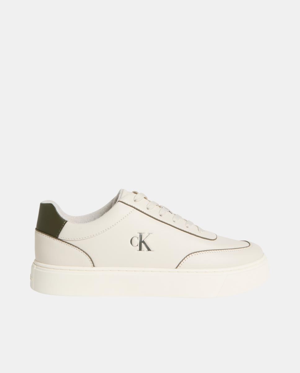 Zapatilla casco Calvin Klein de piel - Beige Beige-1