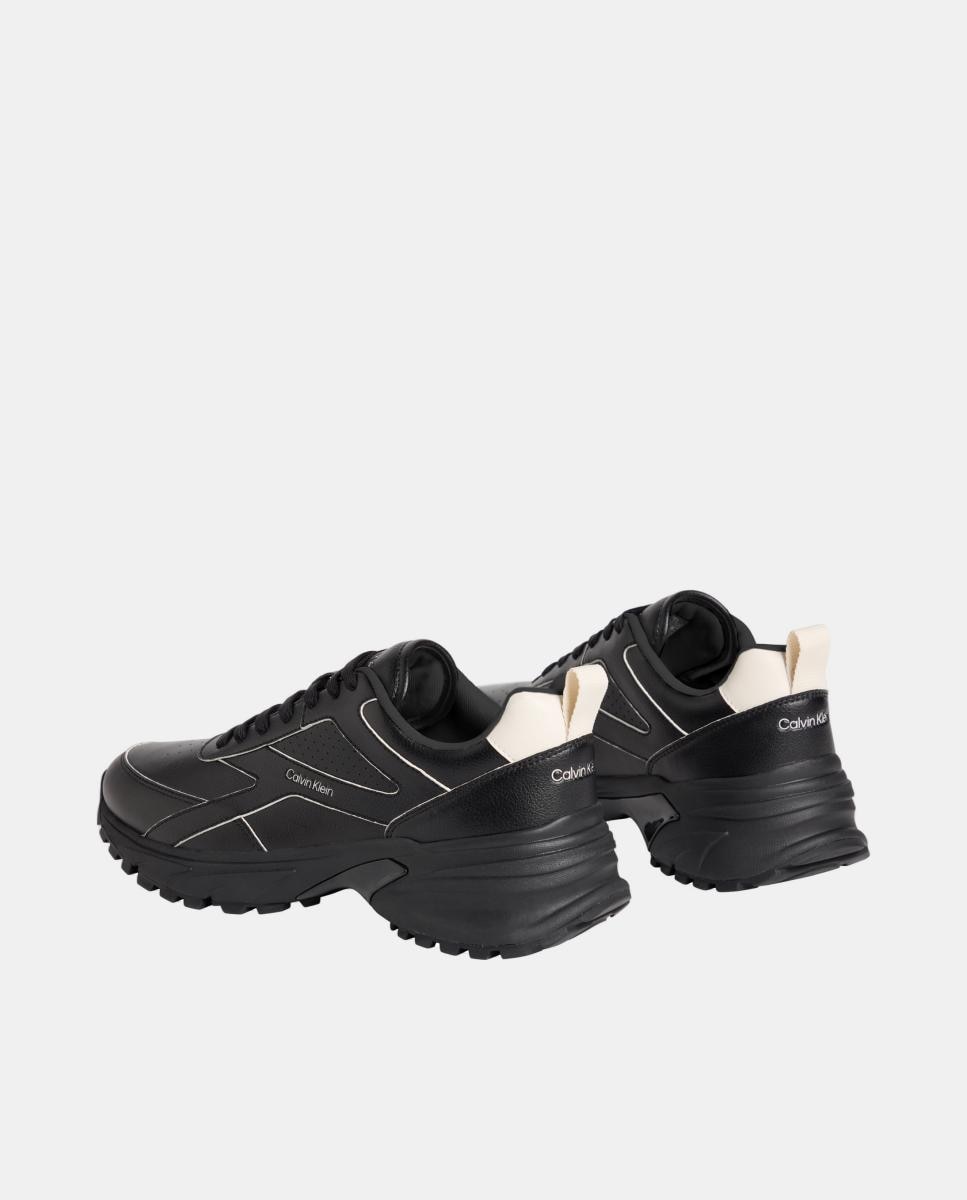 Sapatilhas Runner em Pele Preto-3