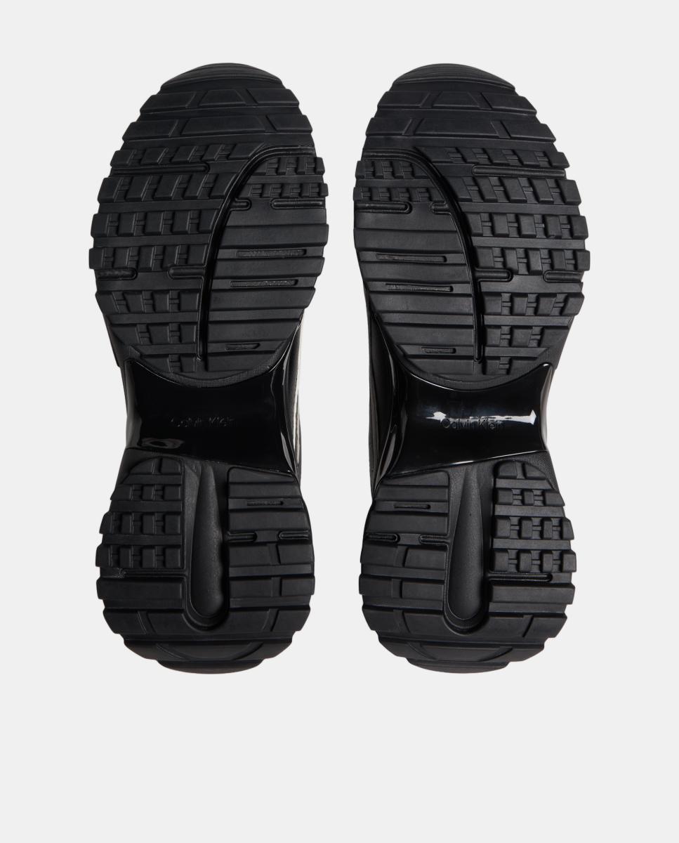Sapatilhas Runner em Pele Preto-5