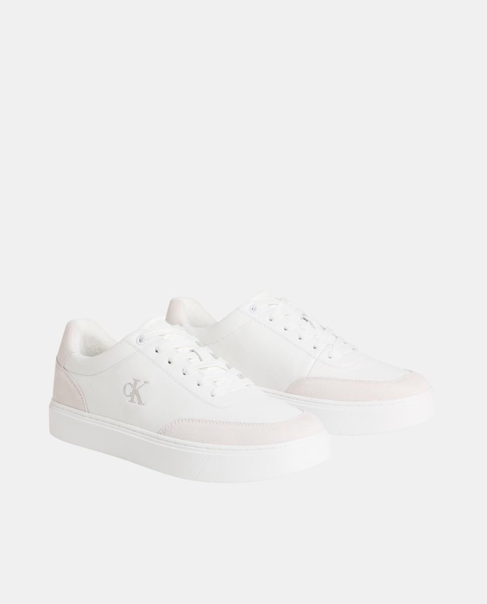 Zapatilla casco Calvin Klein de piel - Blanco Blanco-2