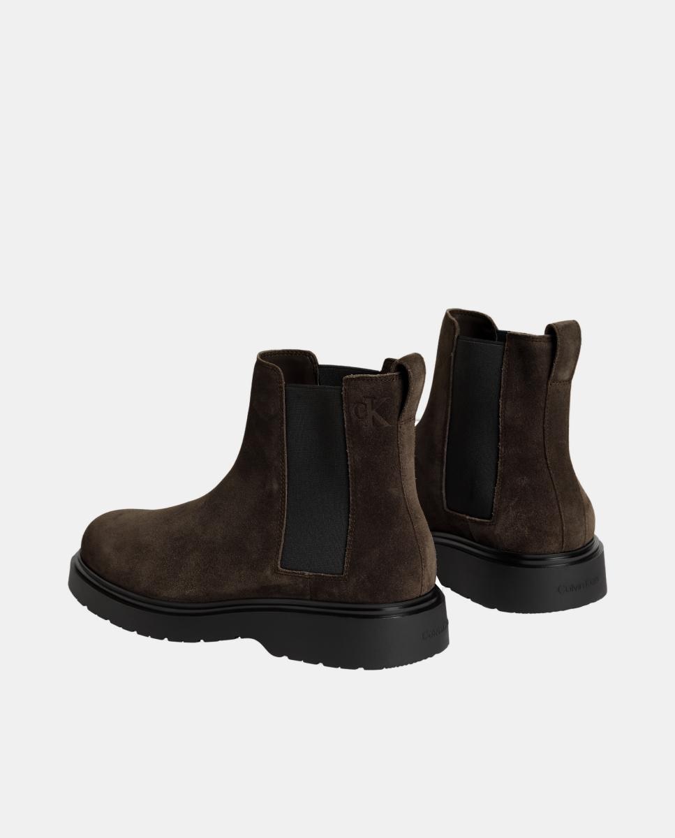 Bota Calvin Klein de piel - Marrón oscuro Marrón oscuro-3