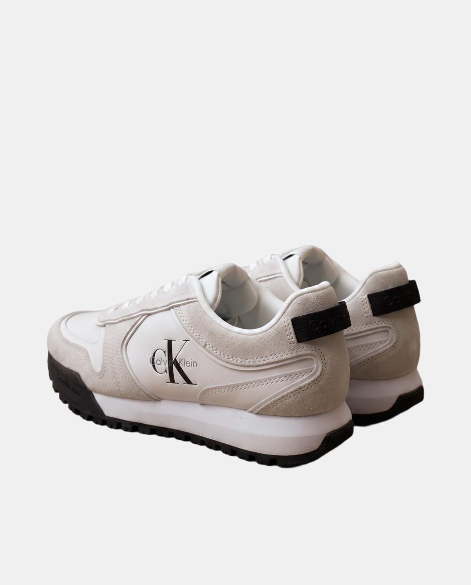 Sapatilhas Runner em Pele Branco-3