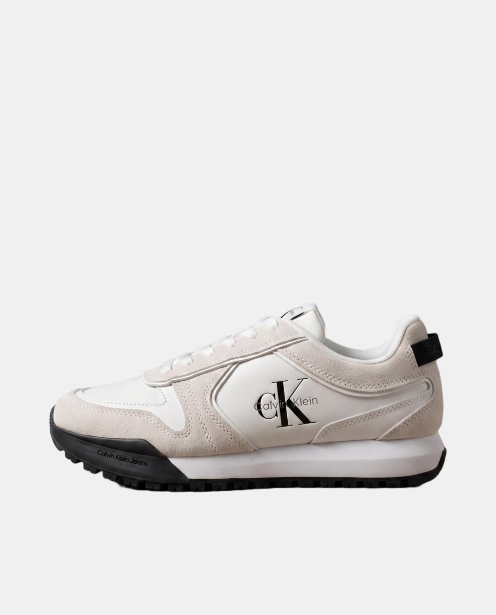 Sapatilhas Runner em Pele Branco-5