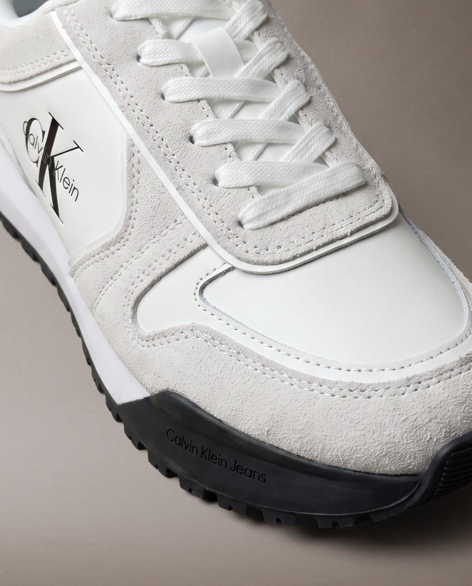 Sapatilhas Runner em Pele Branco-6