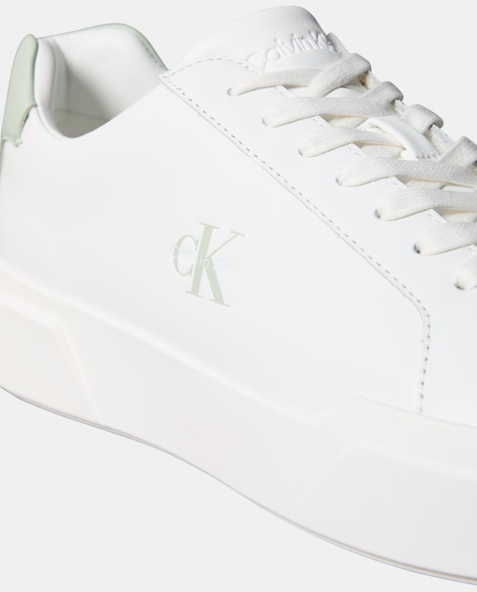 Imagen 8 de Zapatilla casco Calvin Klein de piel - Blanco Blanco
