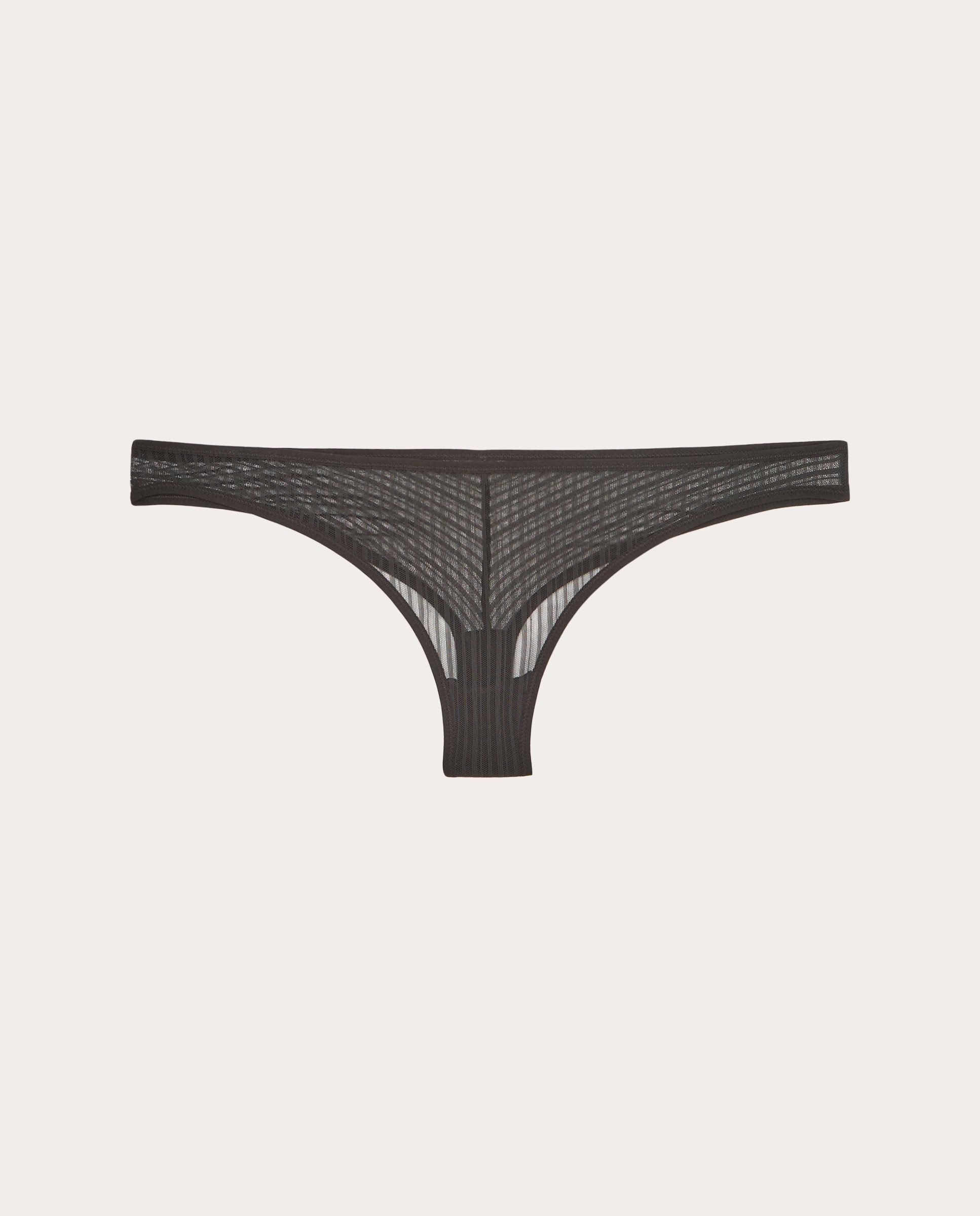 Imagen 0 de Bragas de tul a rayas Negro