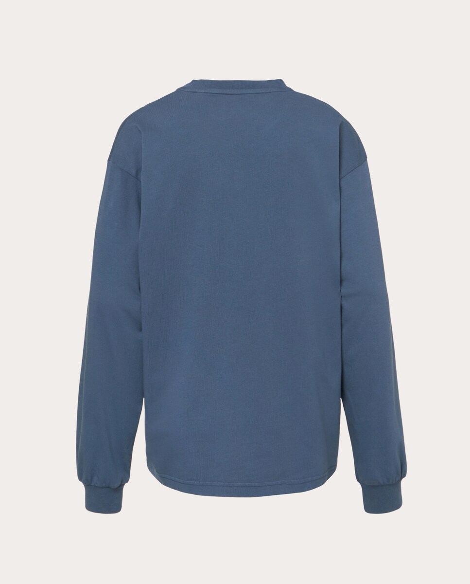 Camiseta de algodón Azul oscuro-2