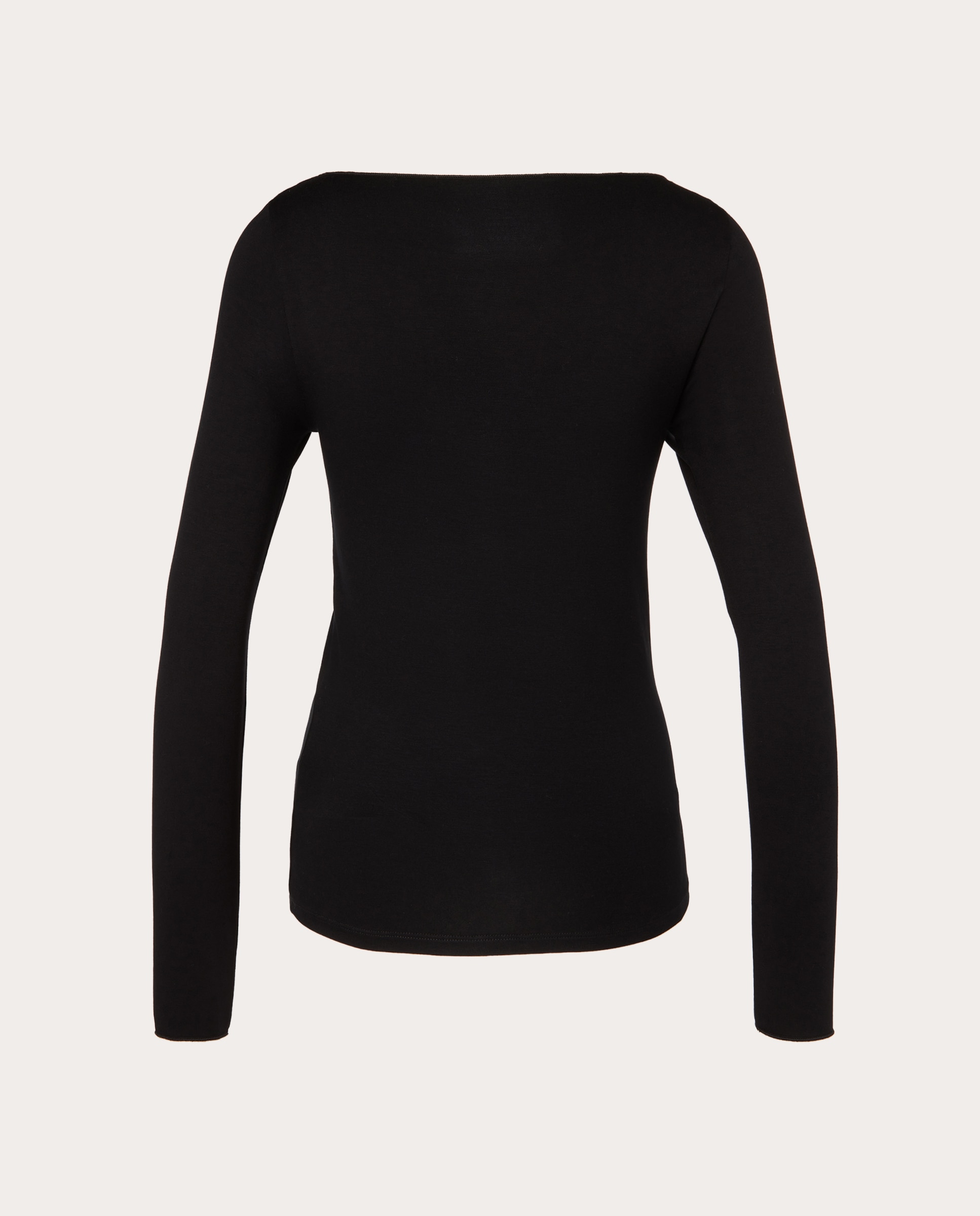 Camiseta fluida de escote barco - Negro Negro-2