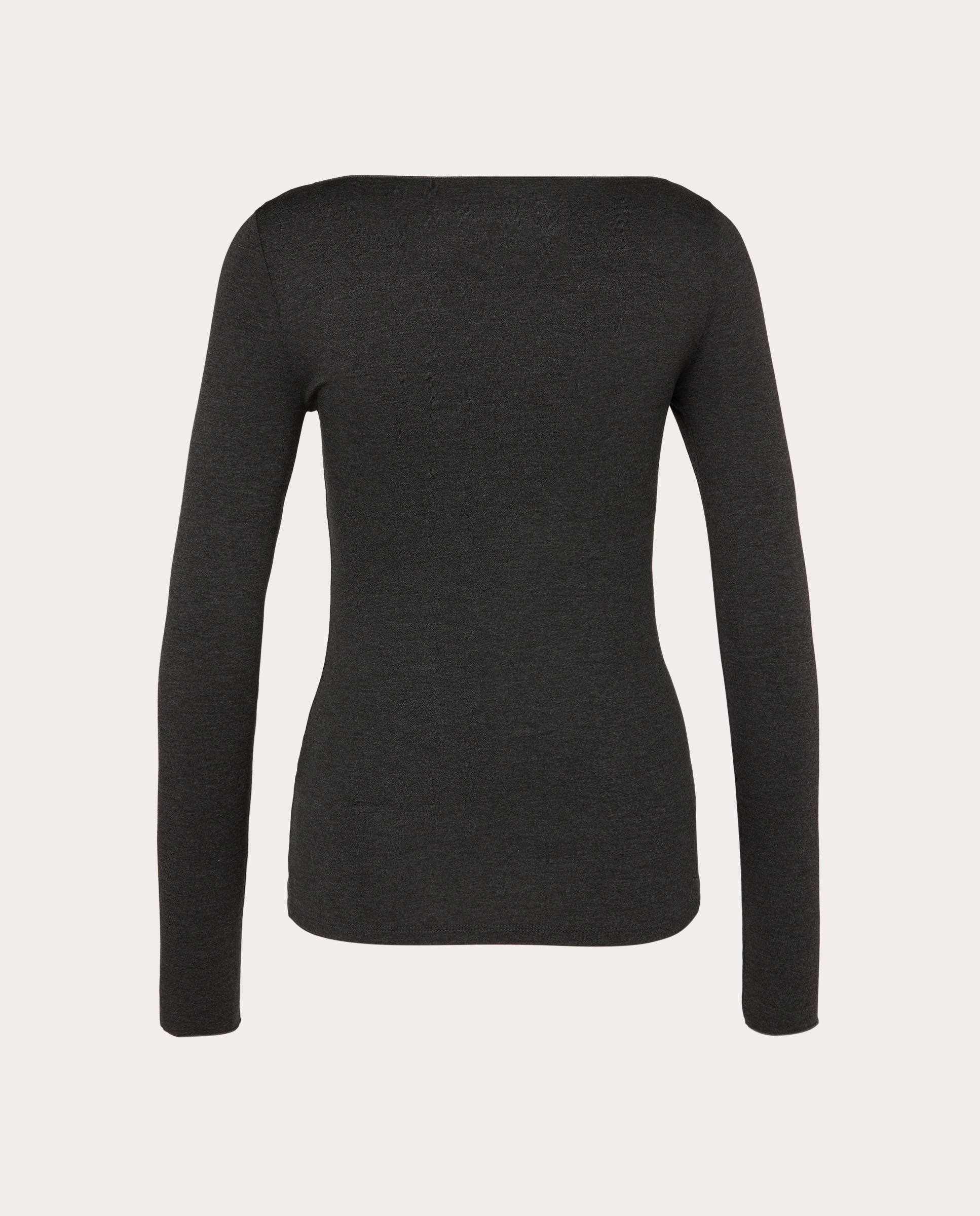 Camiseta fluida de escote barco - Gris oscuro Gris oscuro-2